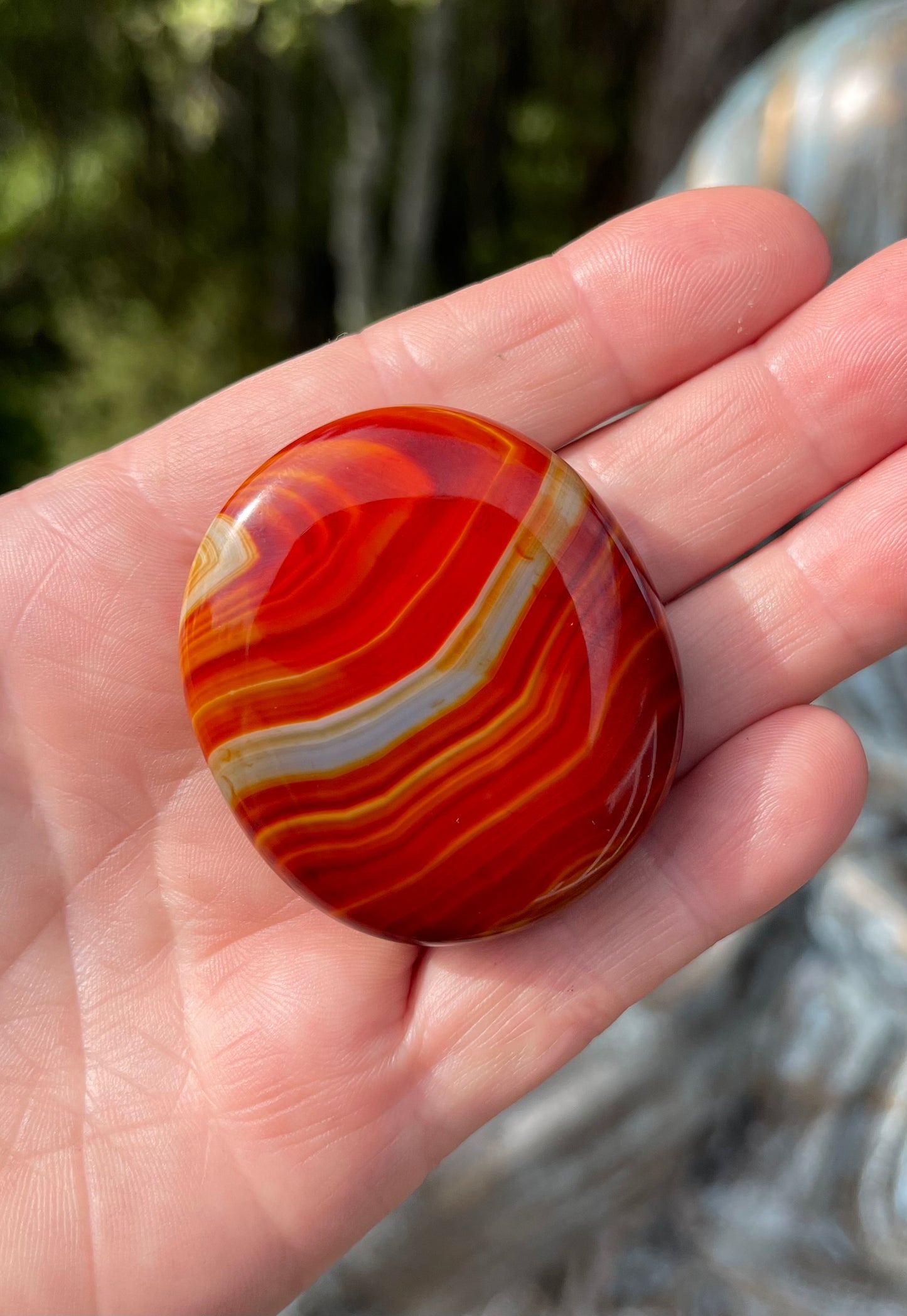 Banded Agate Palm Stone, Dyed