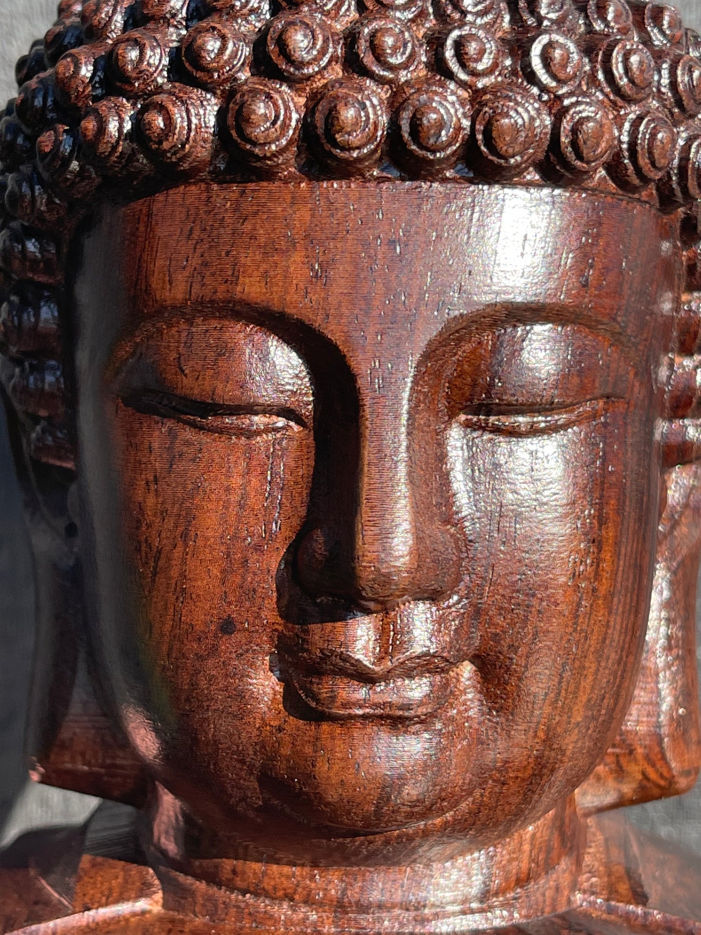Wood Buddha Head