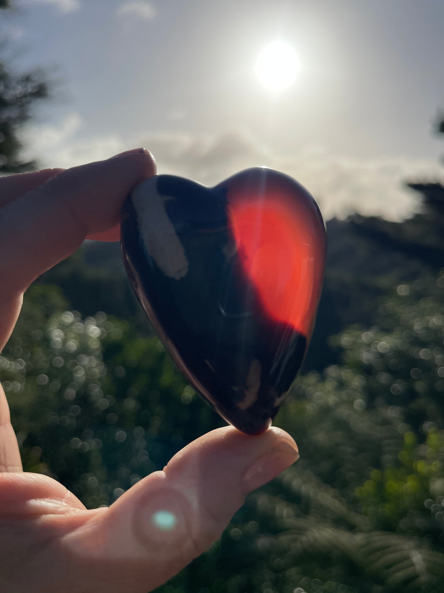 Blue Amber Heart