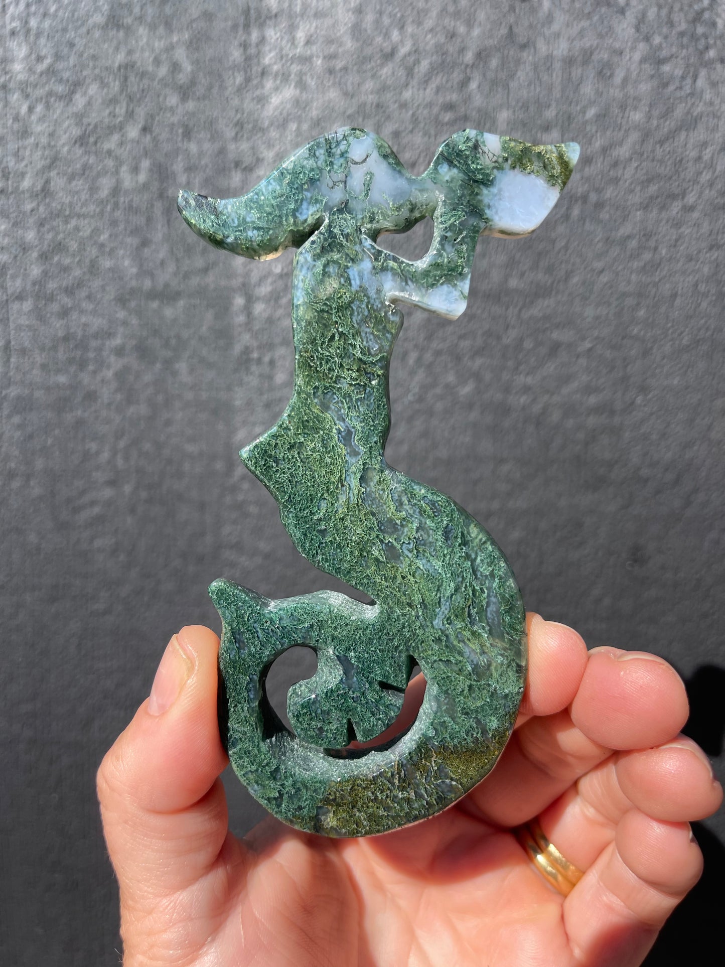 Moss Agate Mermaid