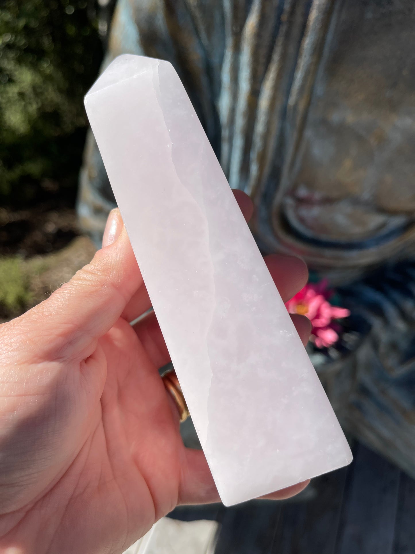 Pink Mangano Calcite Obelisk