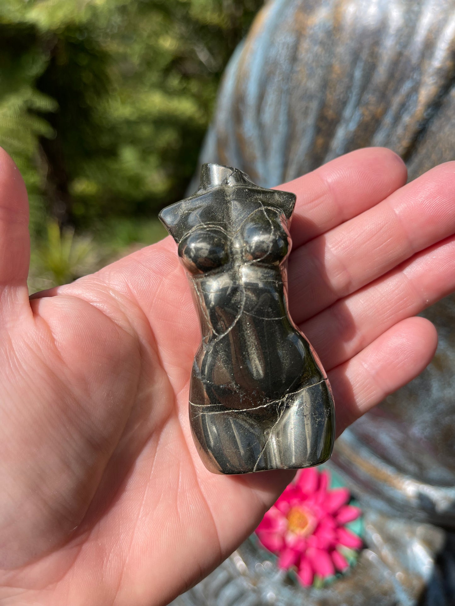 Pyrite Goddess Bust
