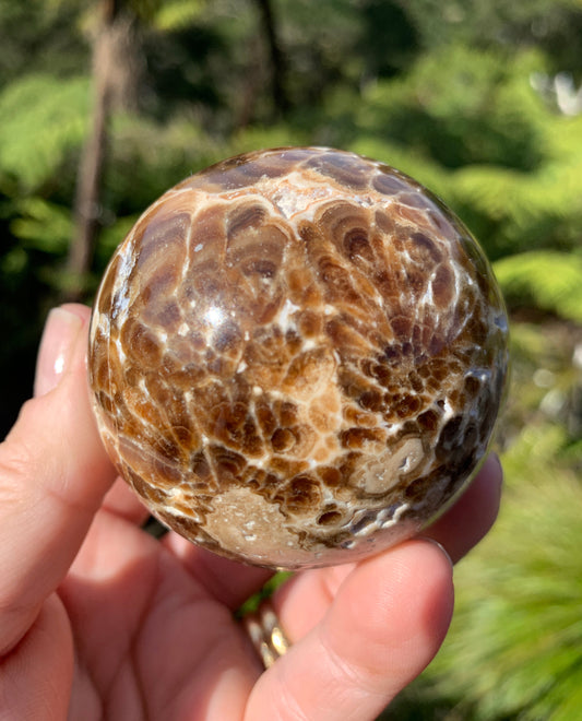 Chocolate Calcite Sphere