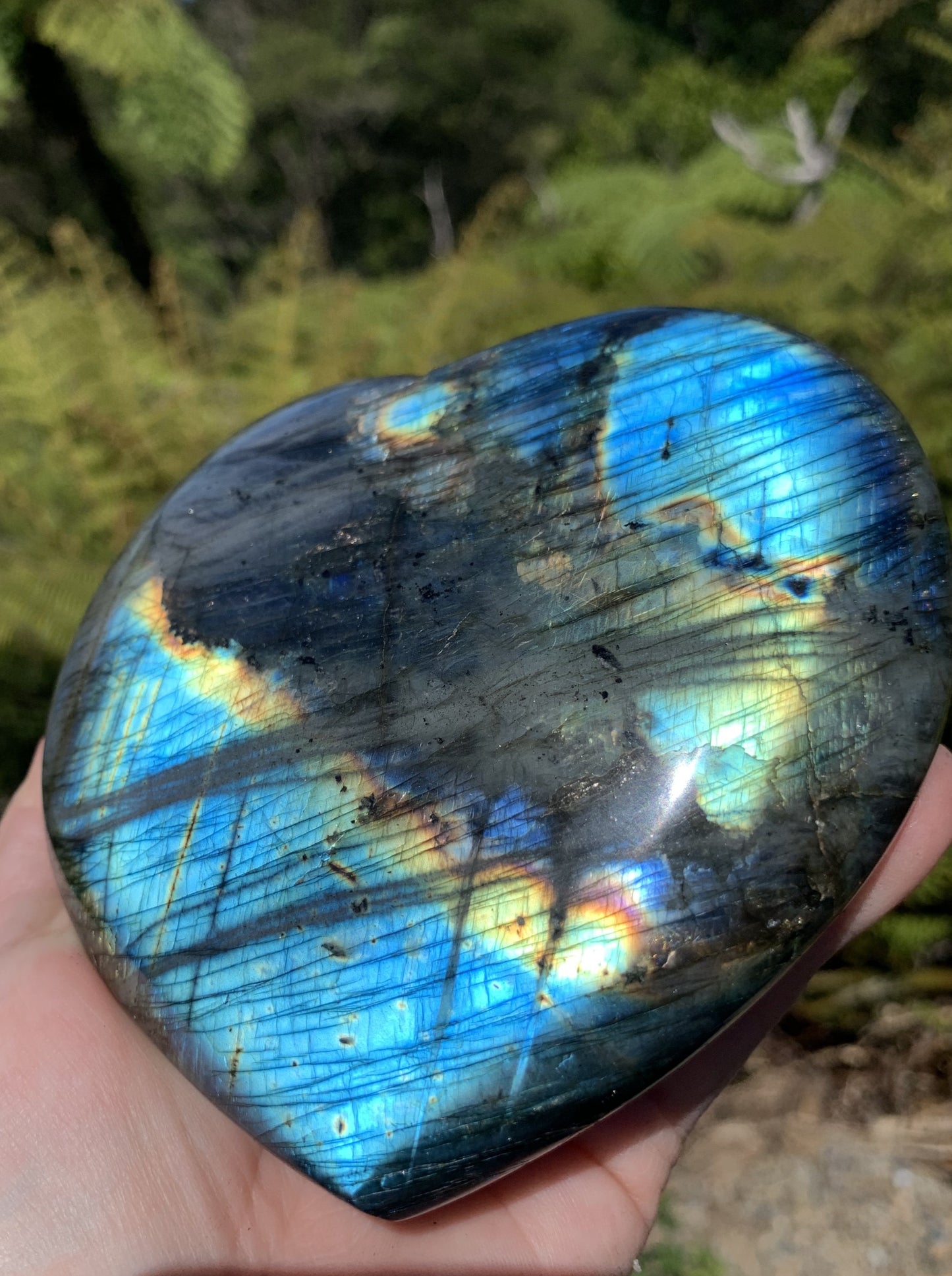 Labradorite Heart