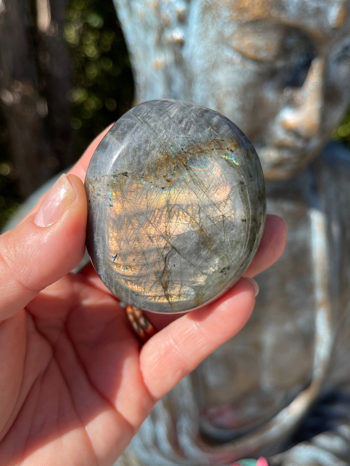 Labradorite/Spectrolite Palm Stone