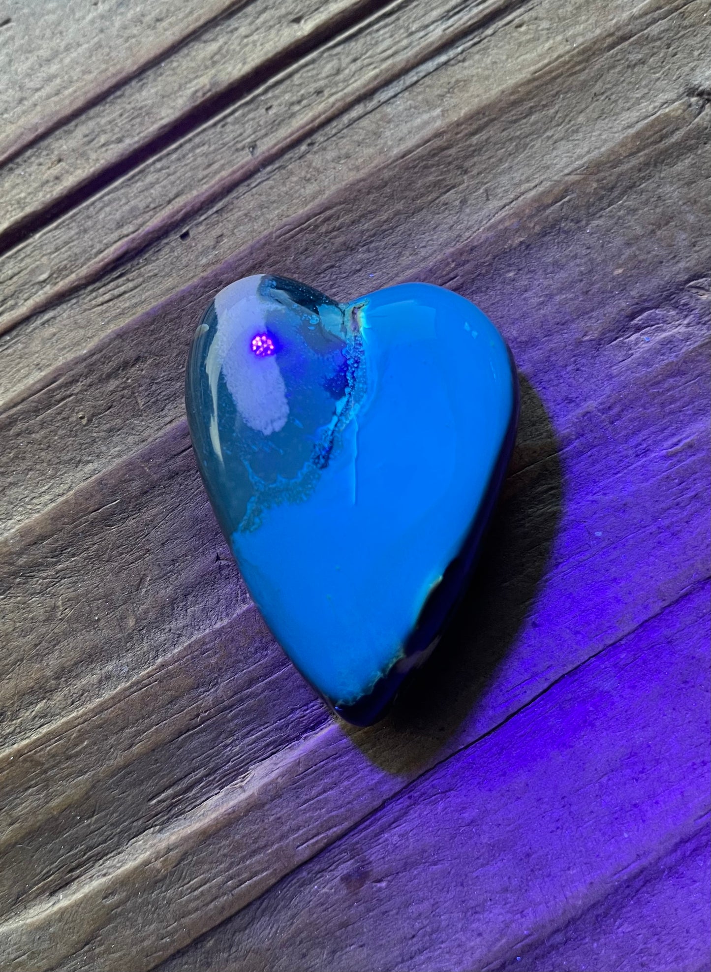 Blue Amber Heart