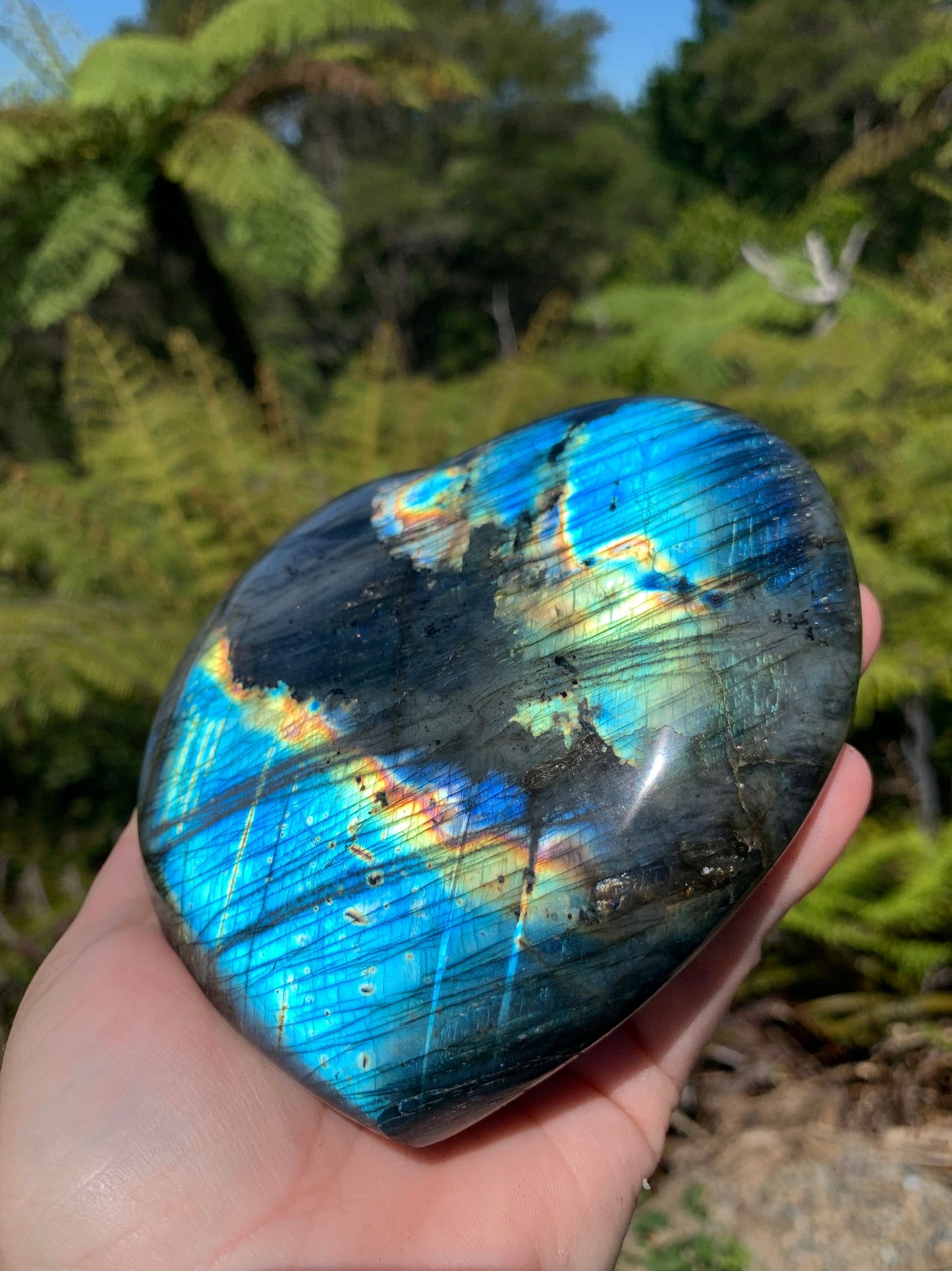 Labradorite Heart