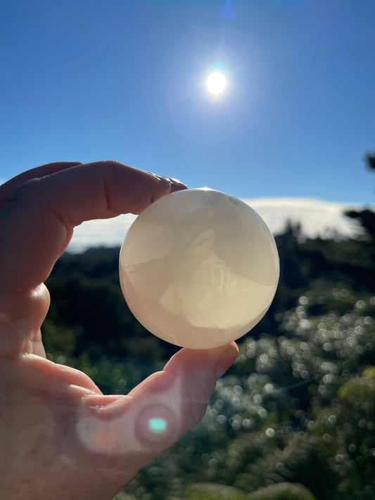 White Calcite Sphere