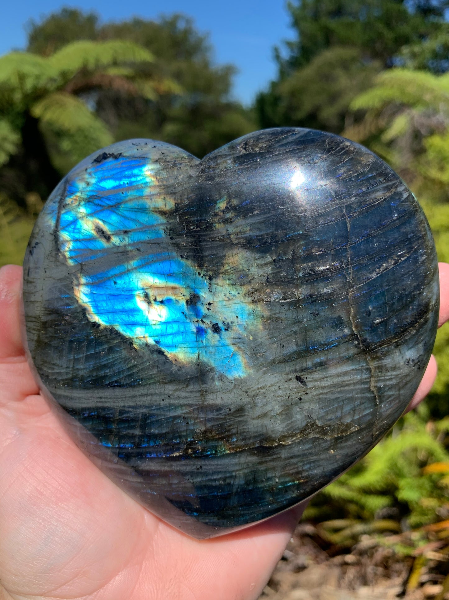 Labradorite Heart