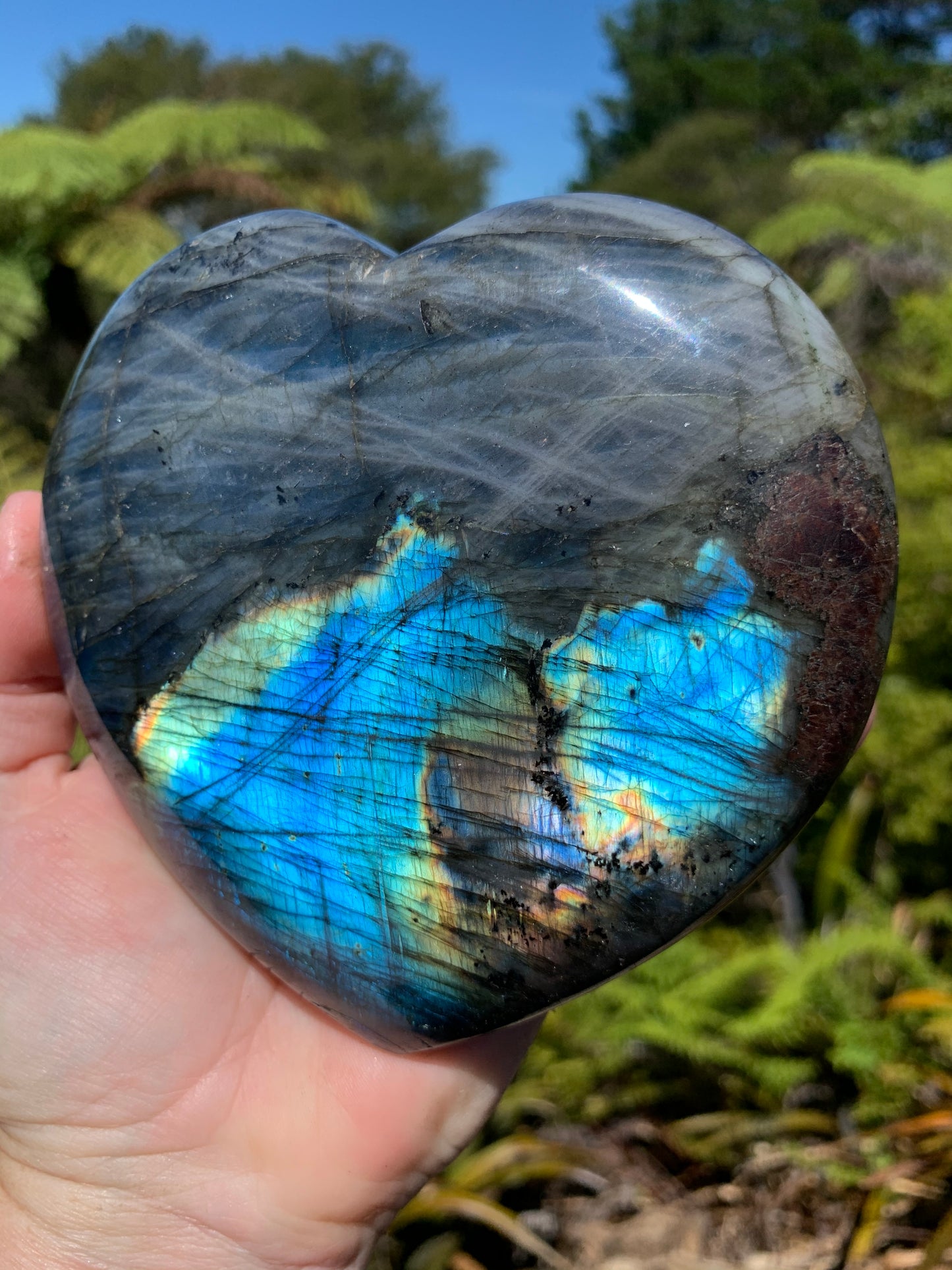 Labradorite Heart