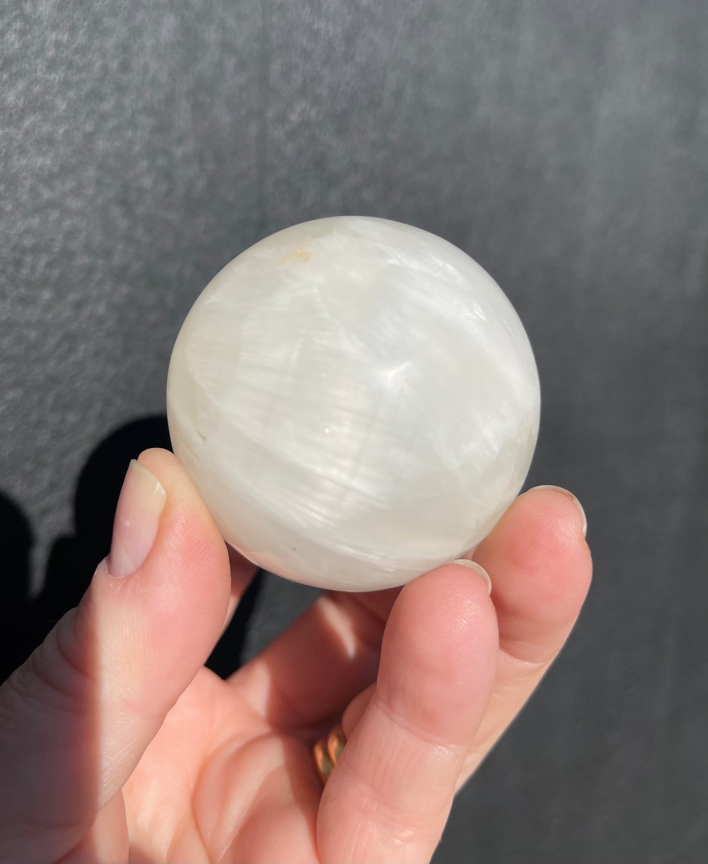 White Calcite Sphere