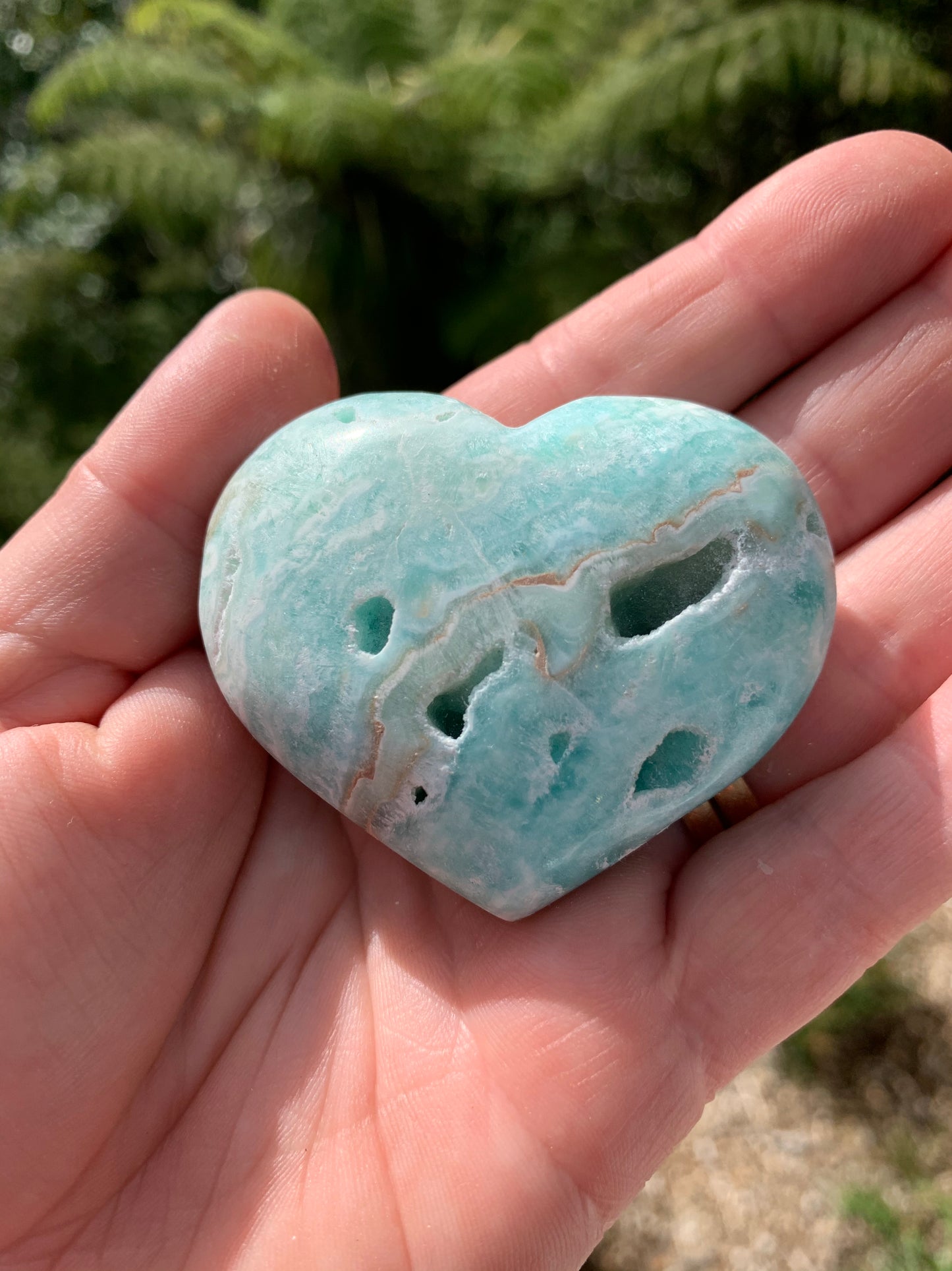 Blue Calcite/Aragonite Heart