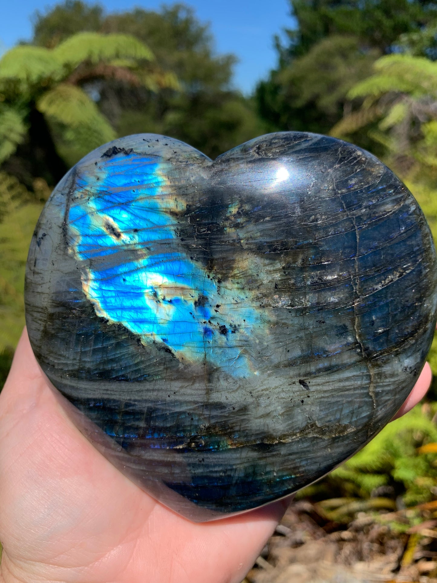 Labradorite Heart