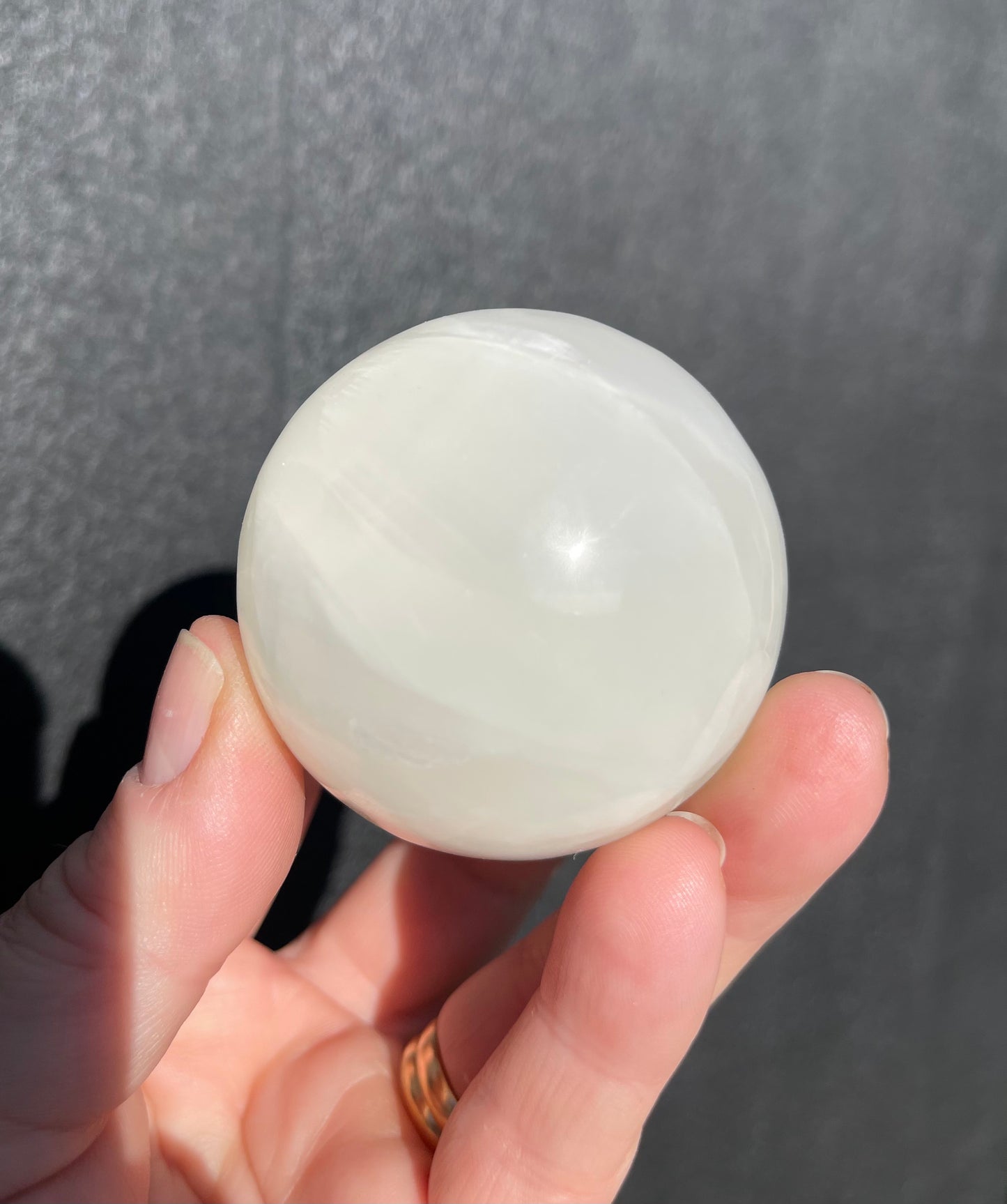 White Calcite Sphere