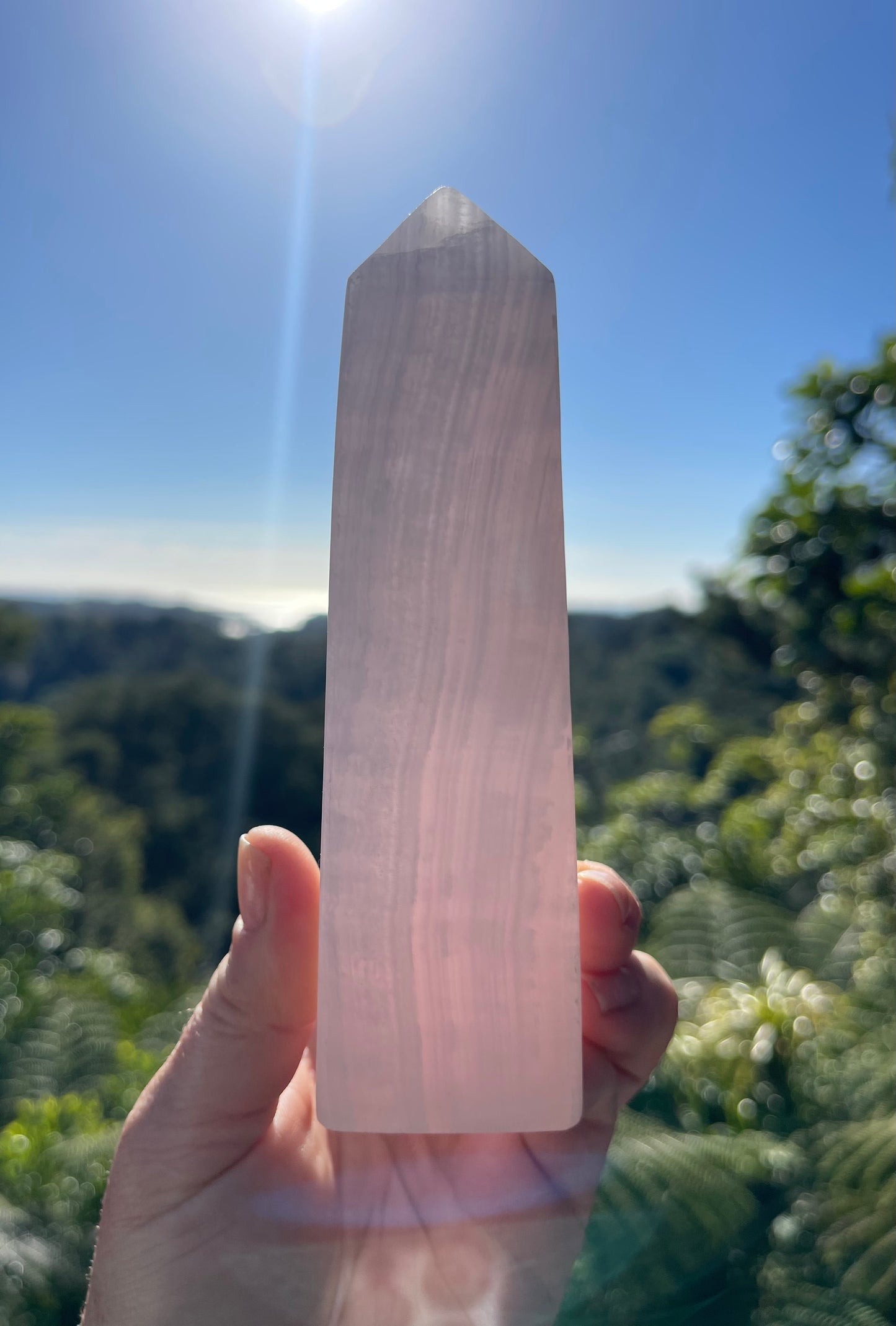 Pink Mangano Calcite Obelisk