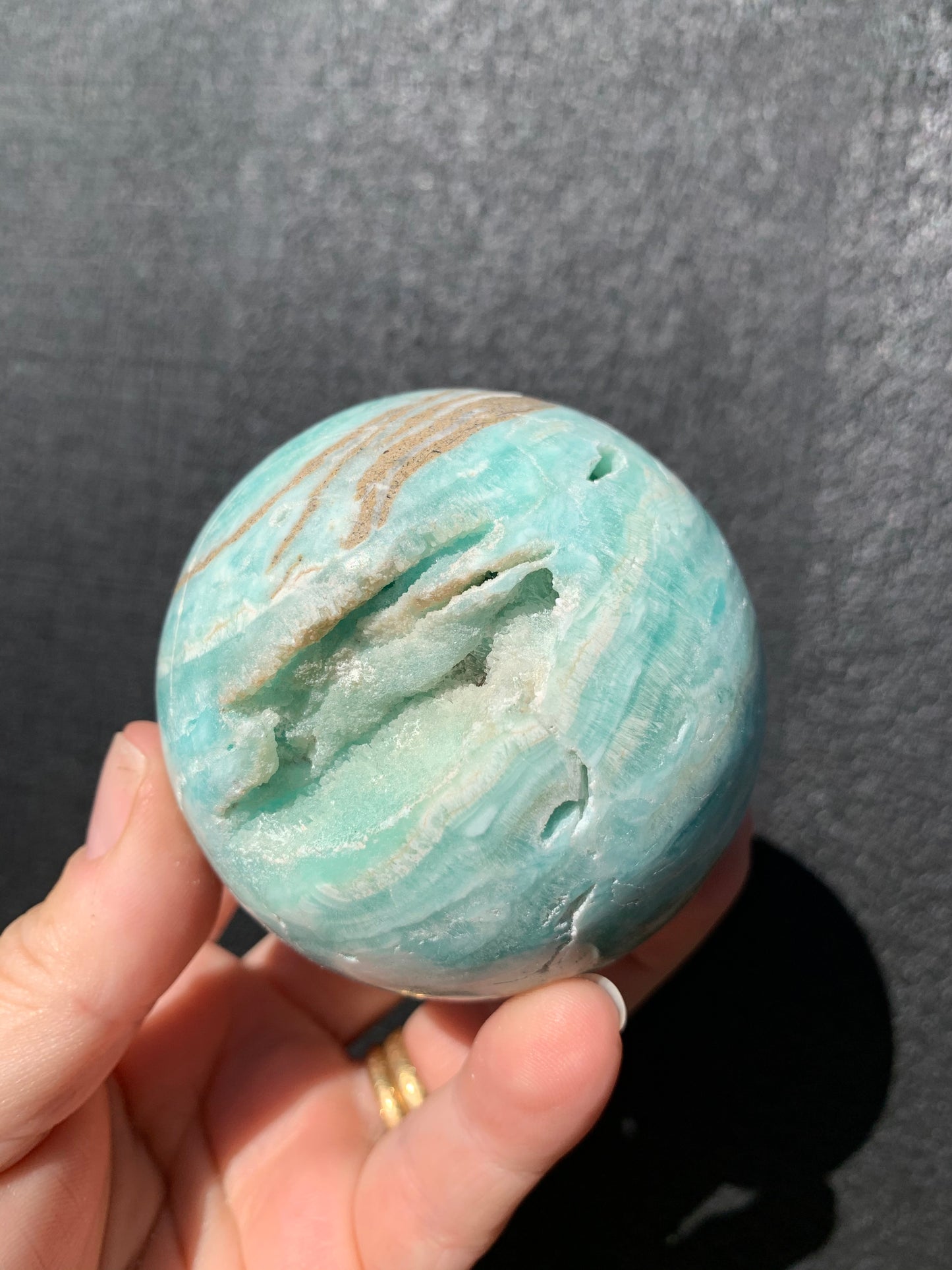 Blue Calcite/Aragonite Sphere