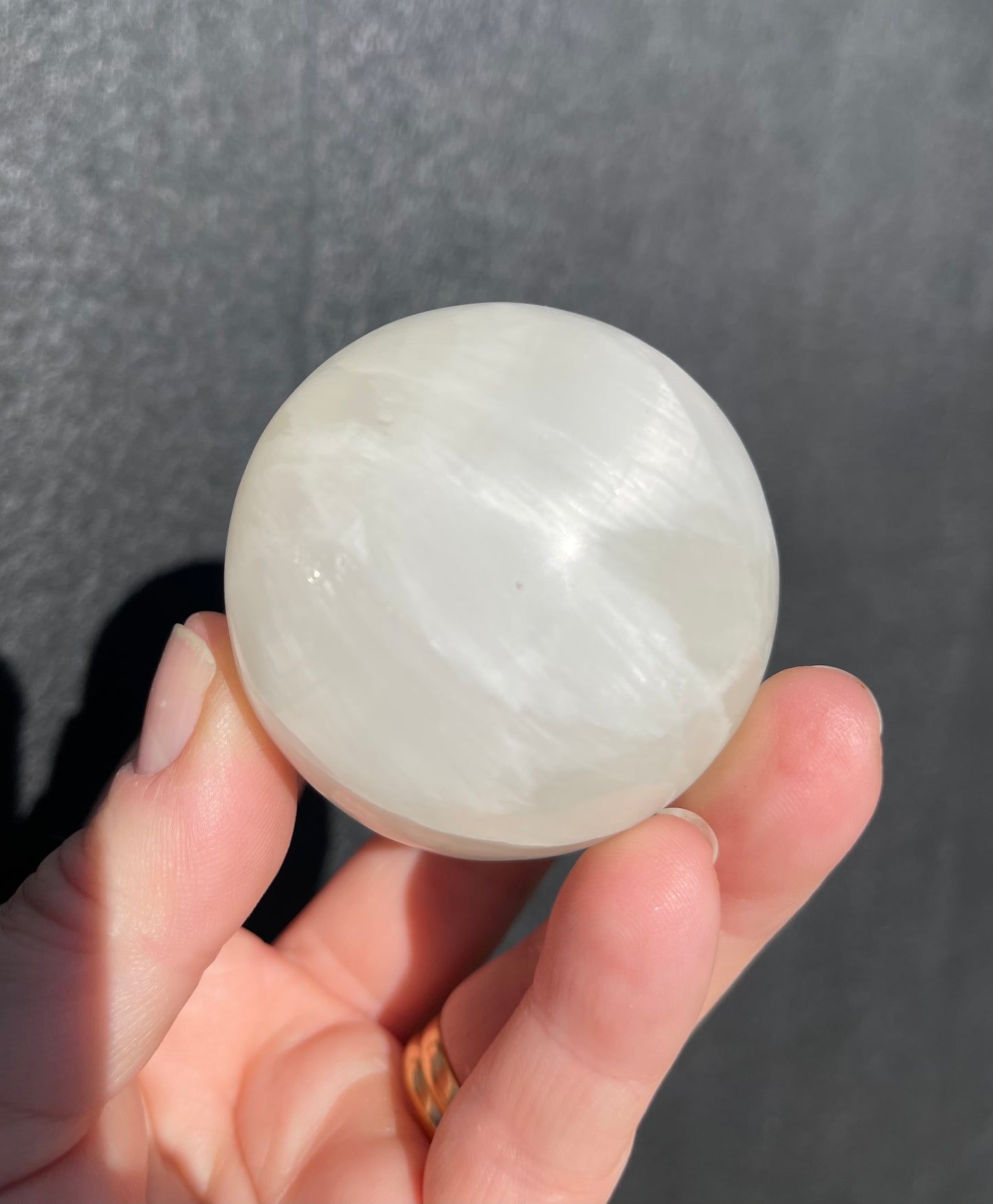 White Calcite Sphere