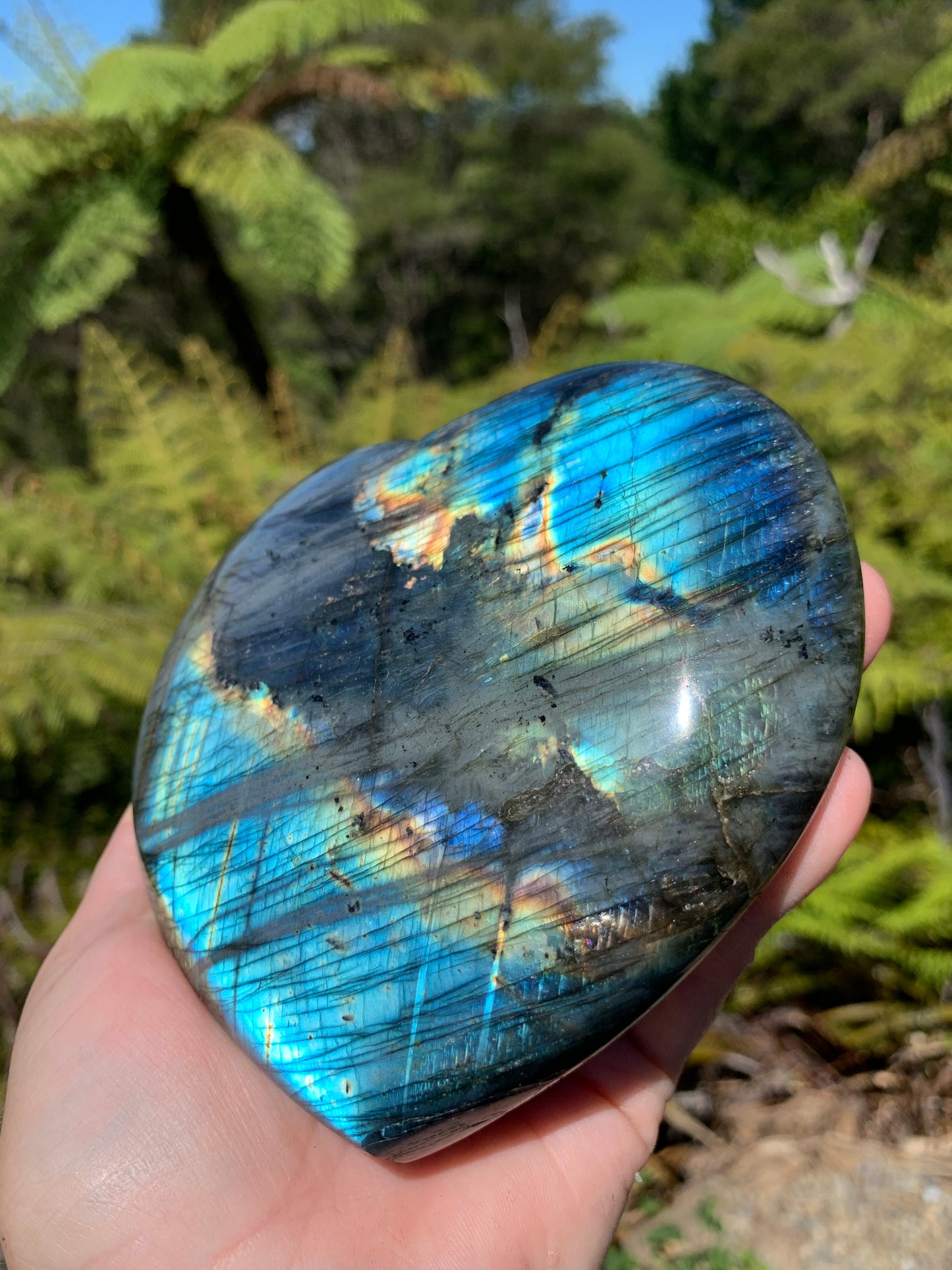 Labradorite Heart