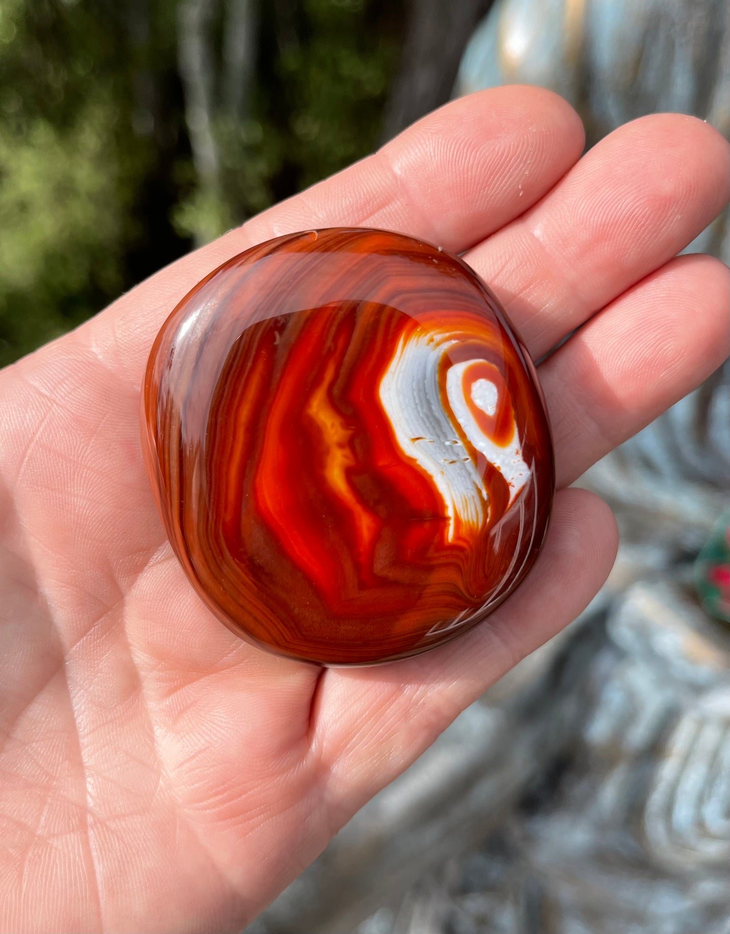 Banded Agate Palm Stone, Dyed