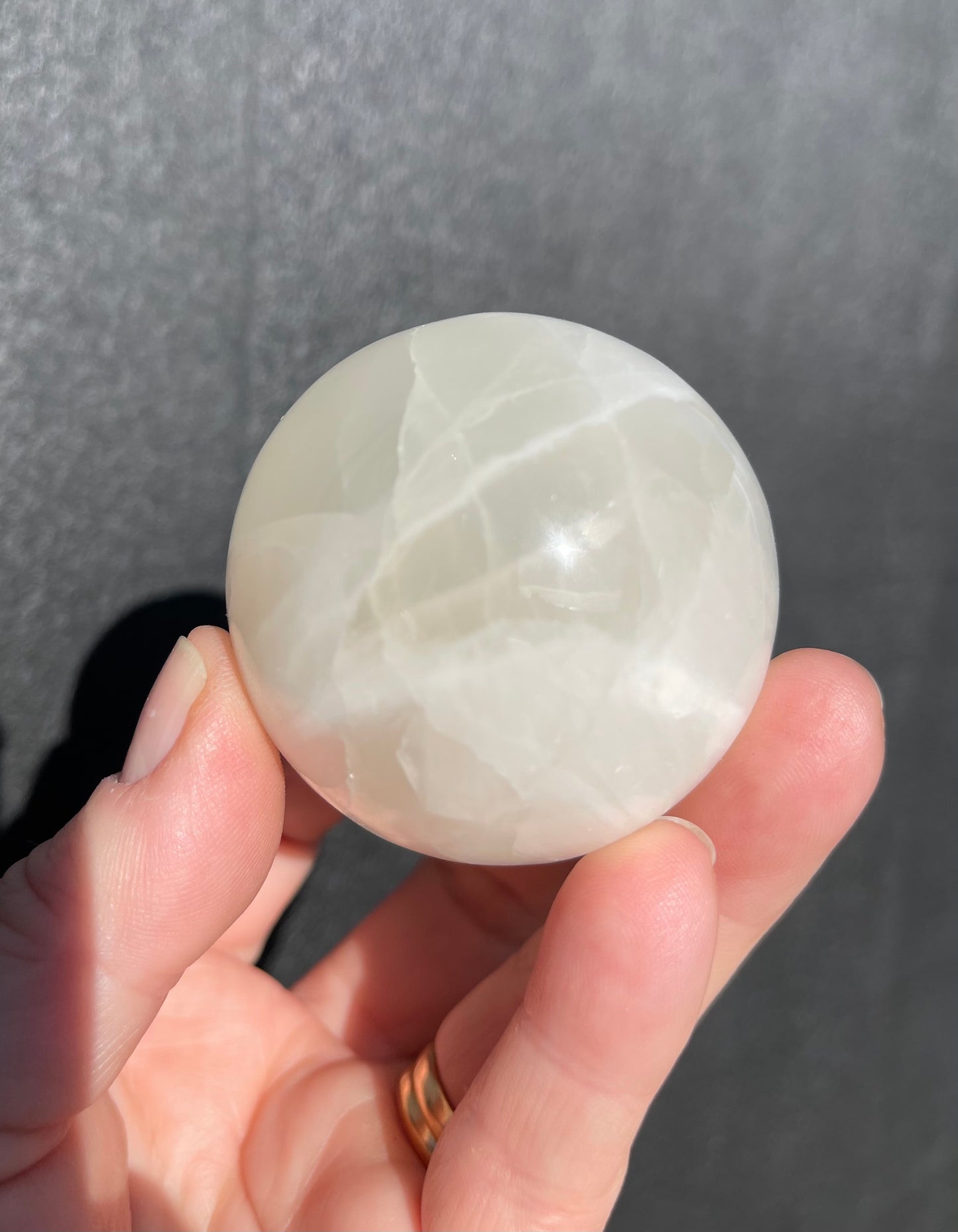 White Calcite Sphere