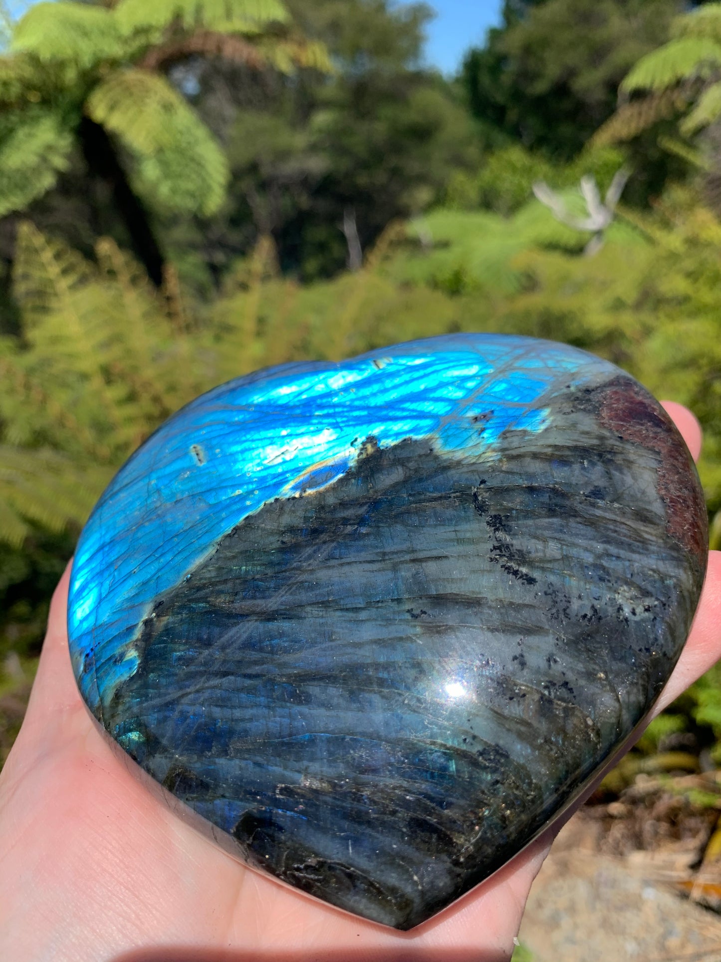 Labradorite Heart