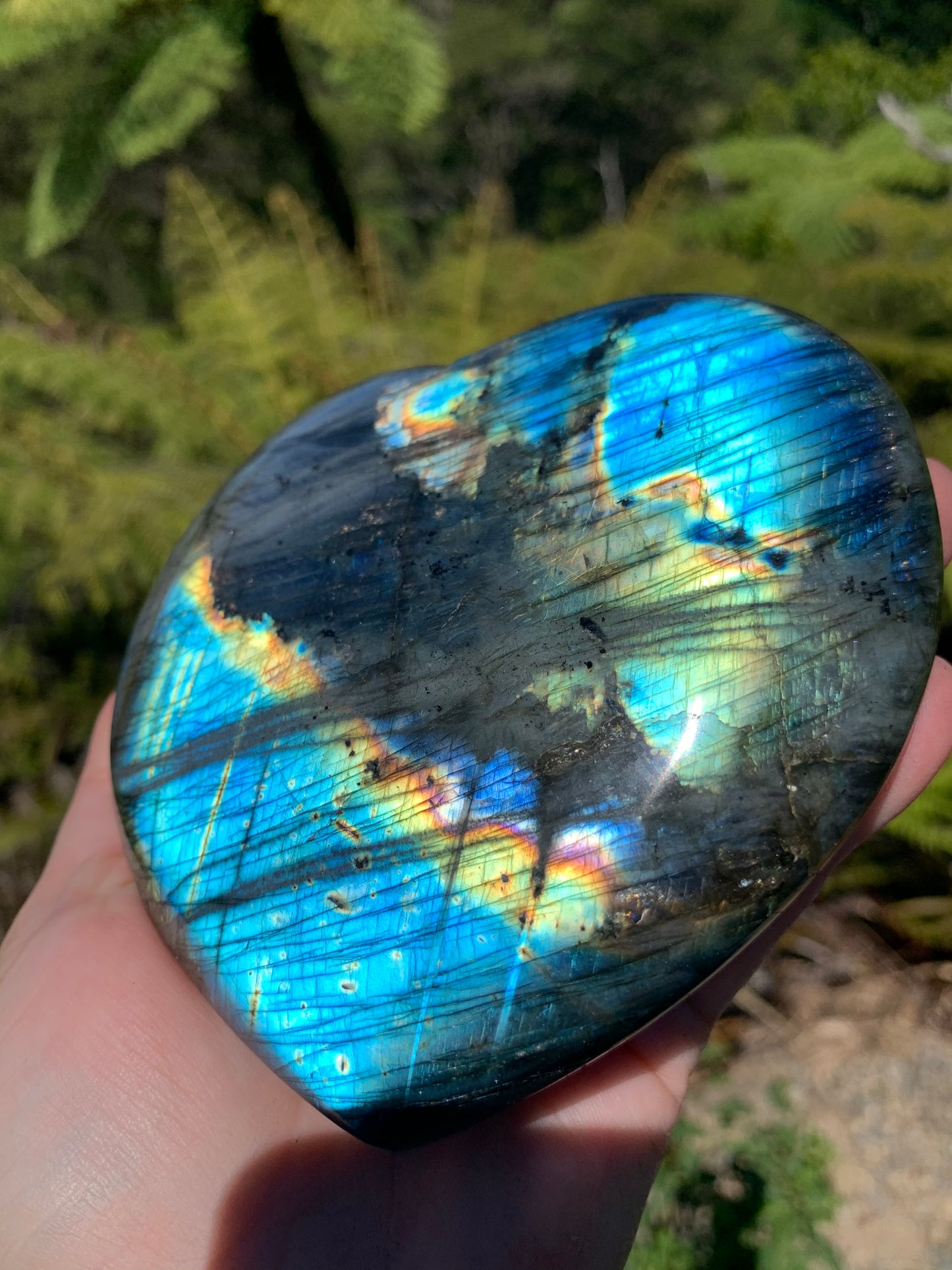 Labradorite Heart