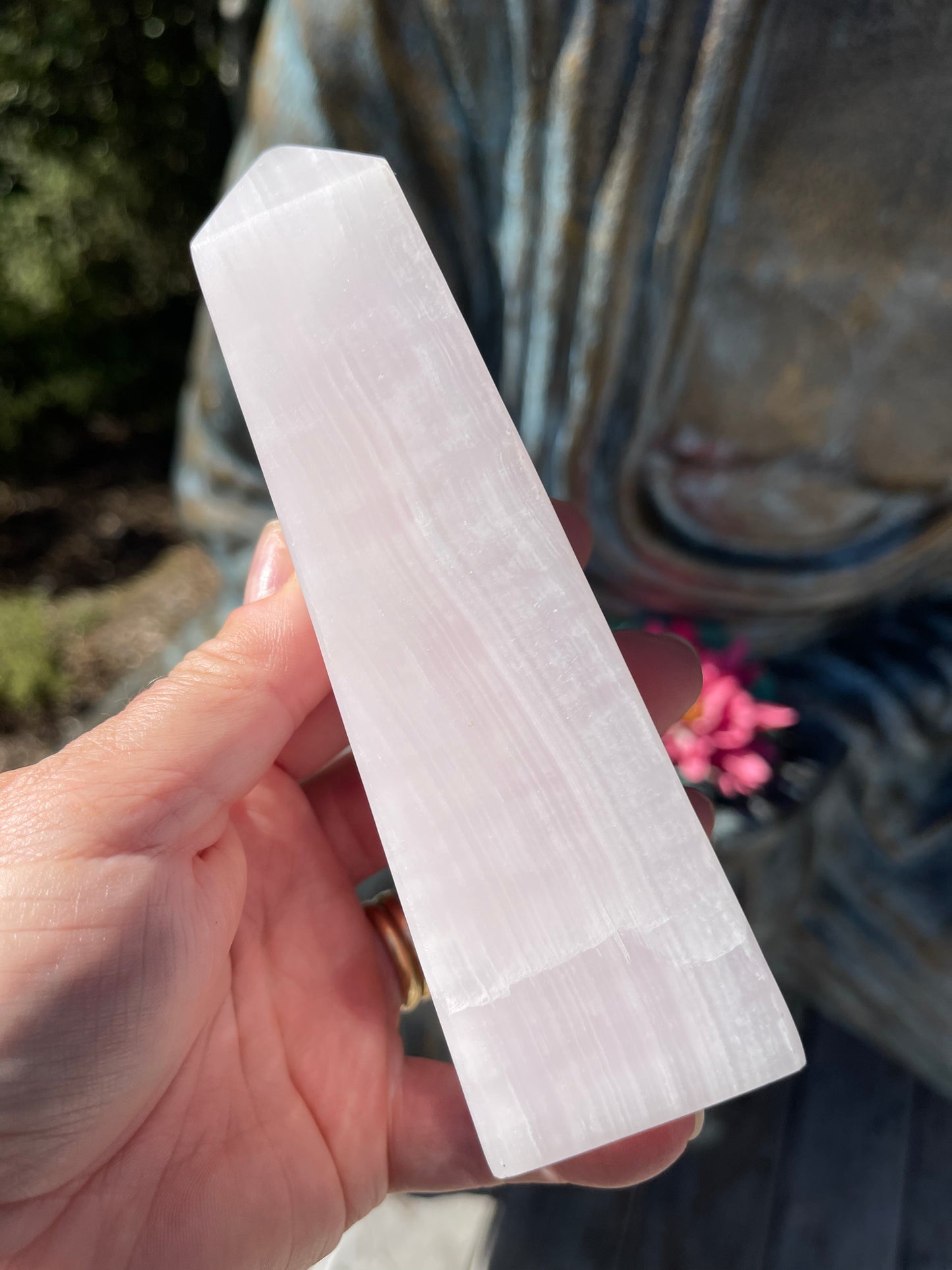 Pink Mangano Calcite Obelisk