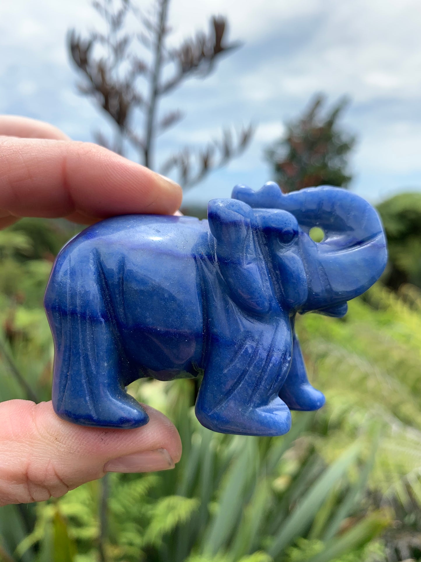 Blue Aventurine Elephant