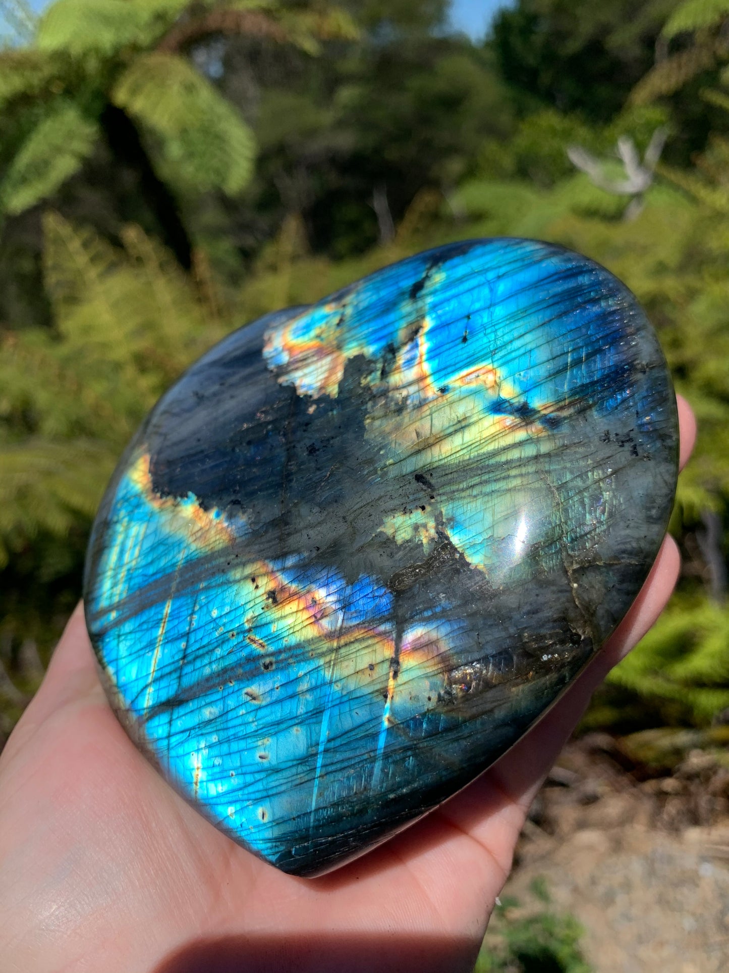 Labradorite Heart