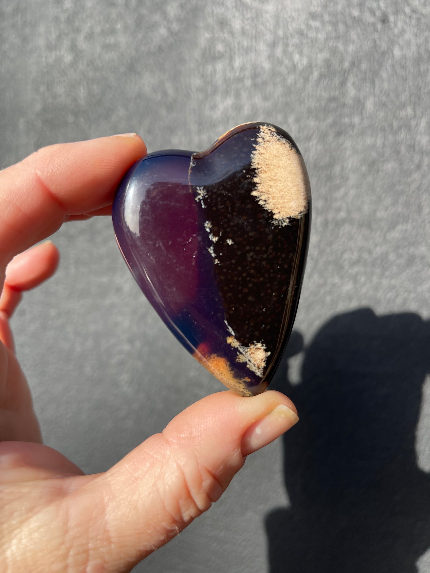 Blue Amber Heart