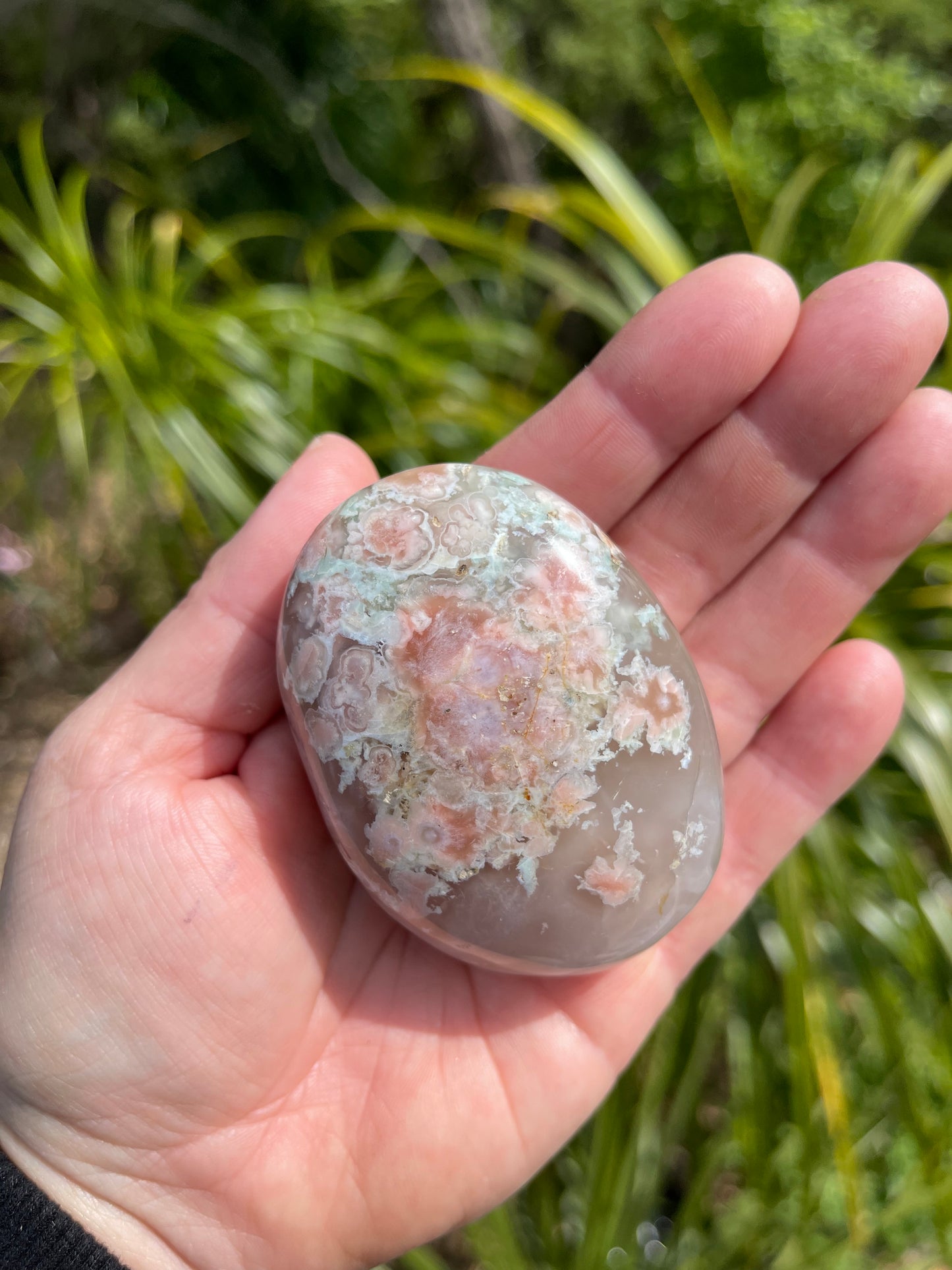 Cherry Blossom/Flower Agate Palm Stone