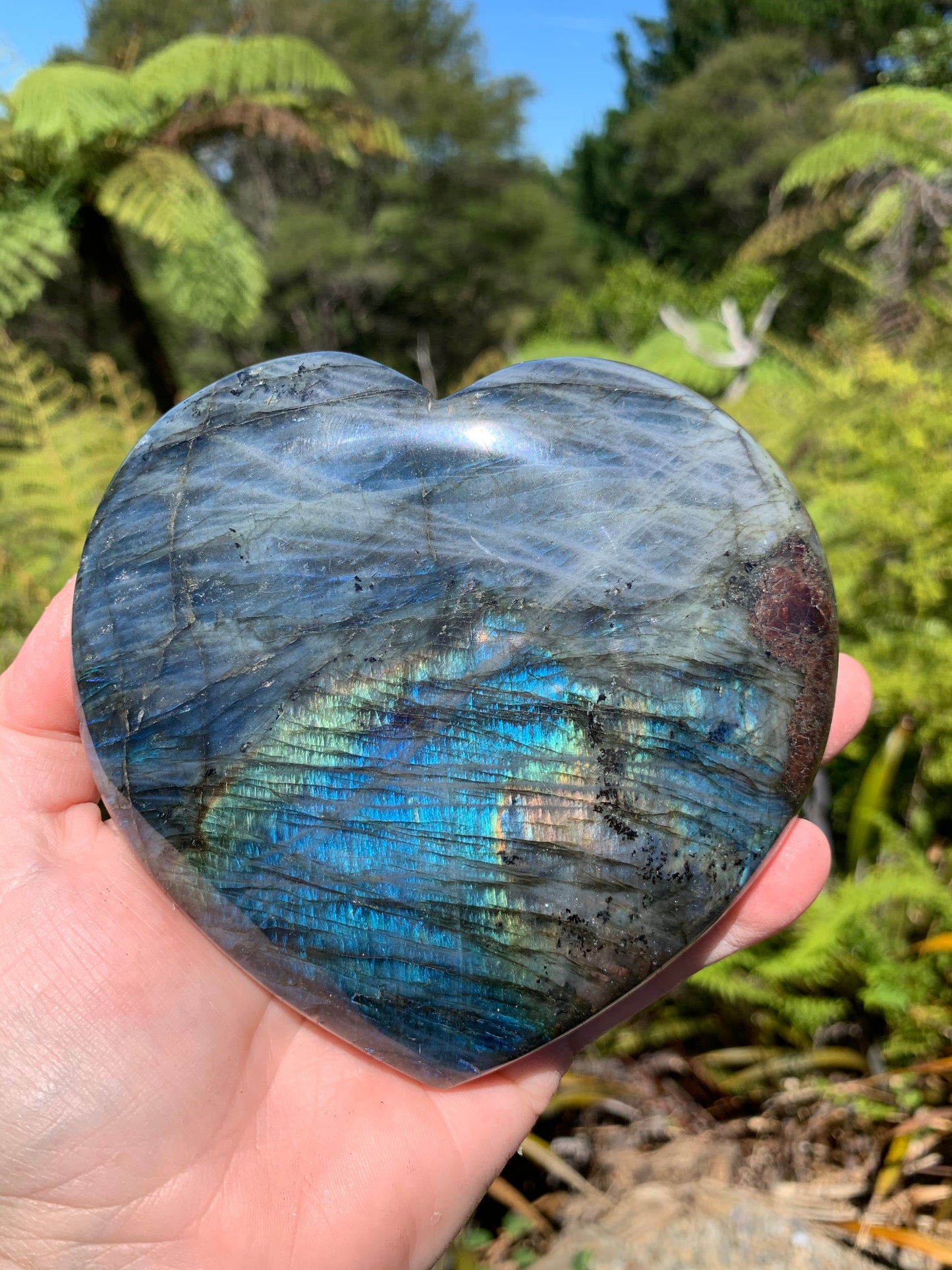 Labradorite Heart