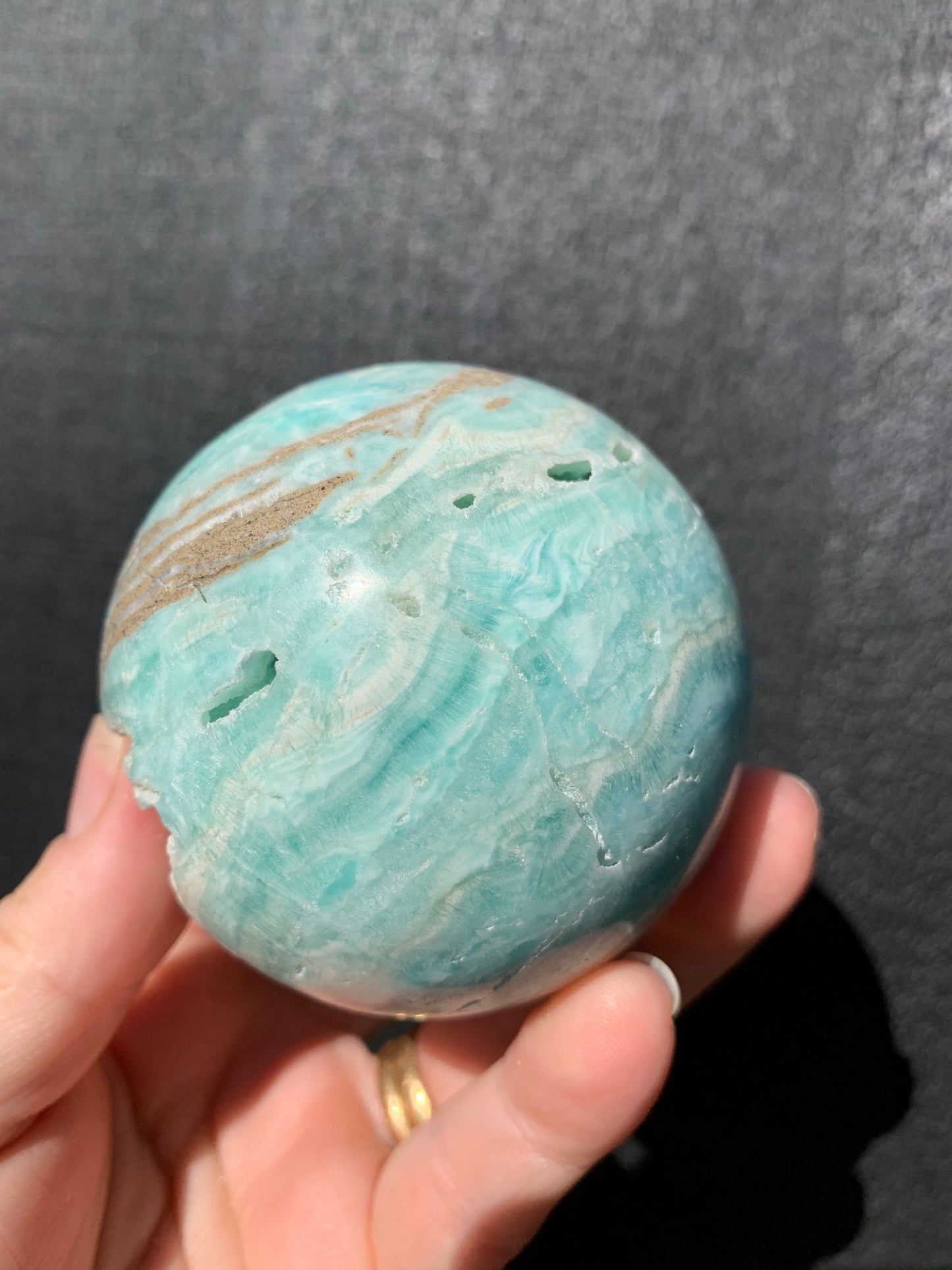 Blue Calcite/Aragonite Sphere