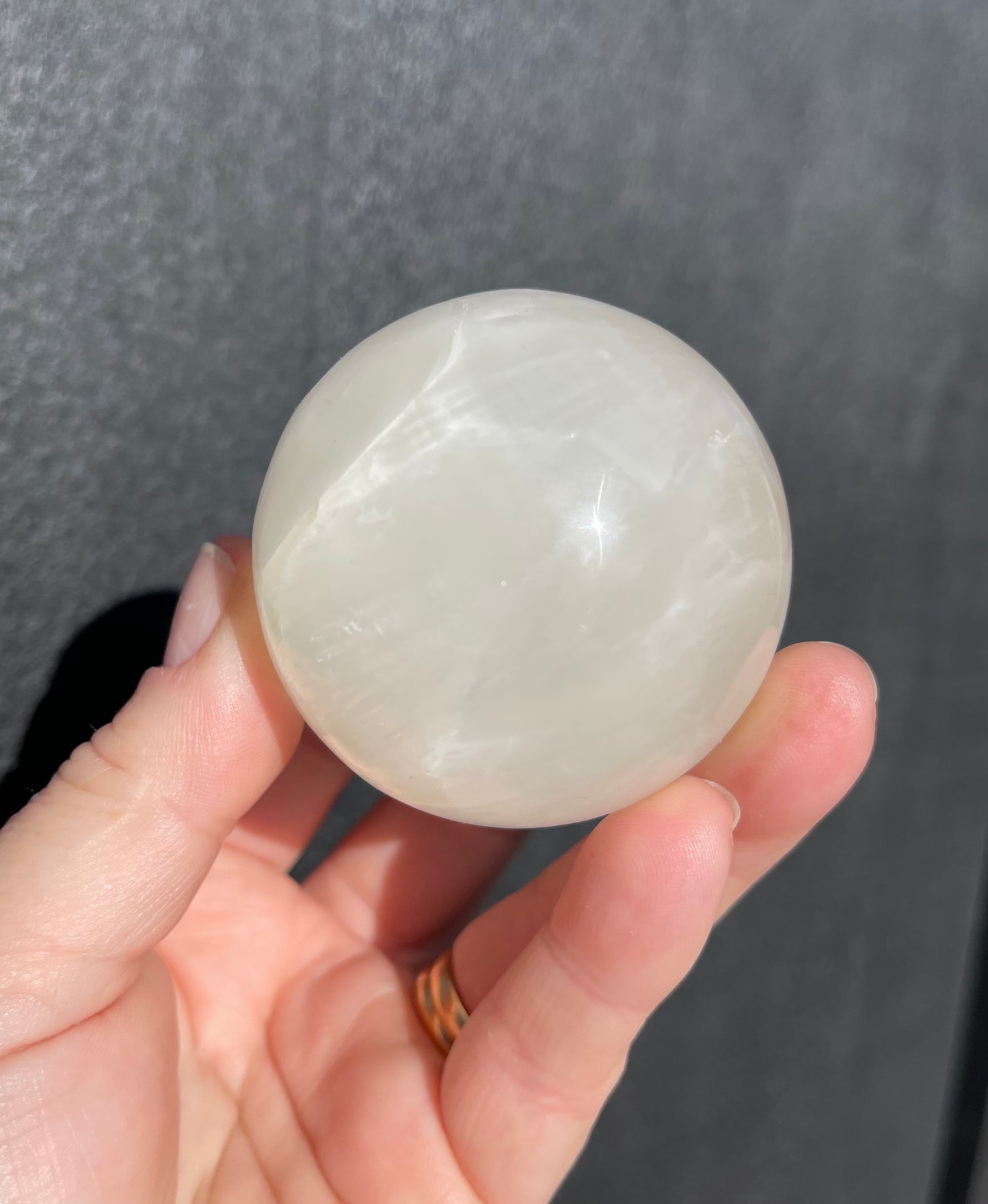 White Calcite Sphere