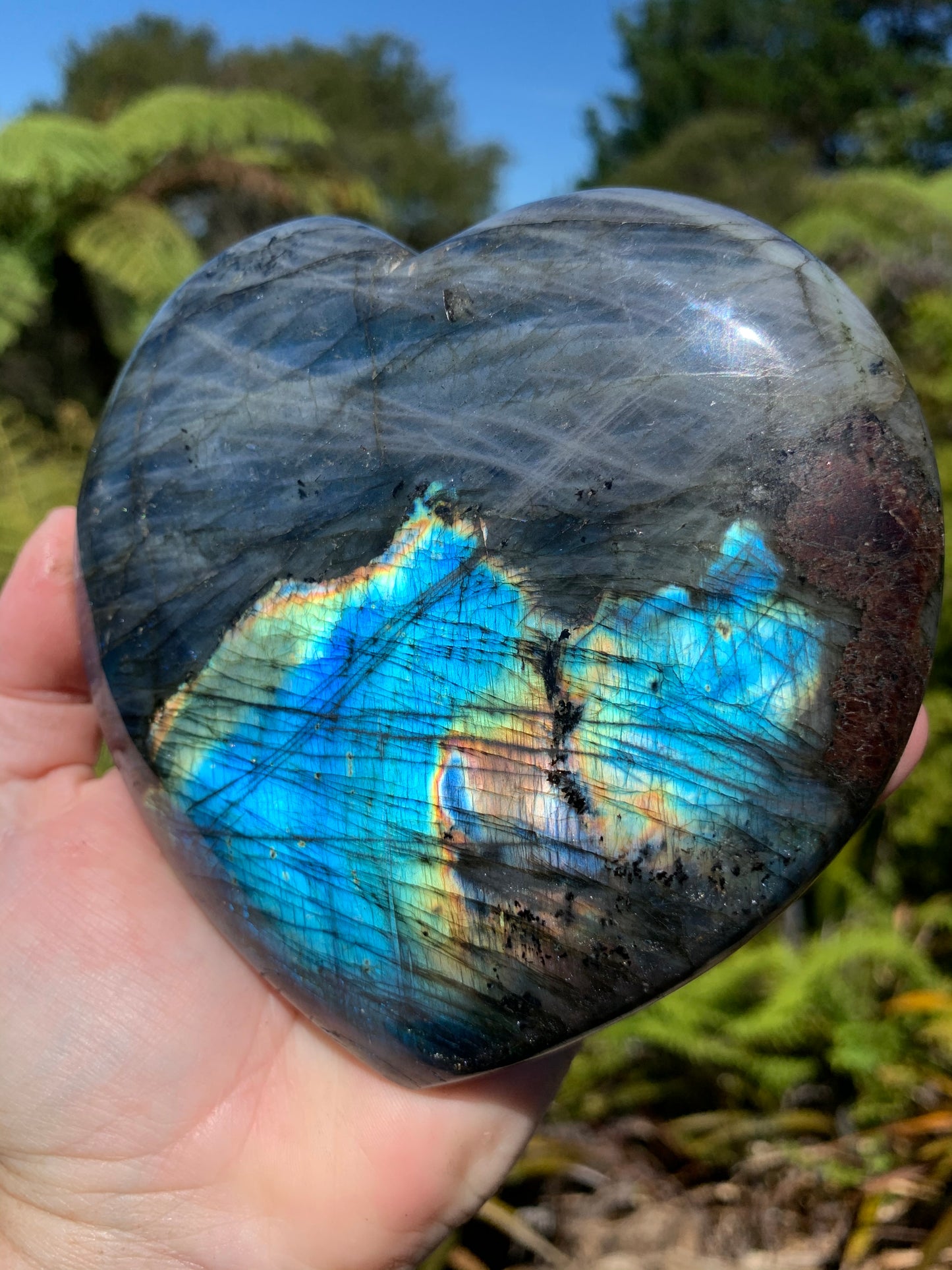 Labradorite Heart