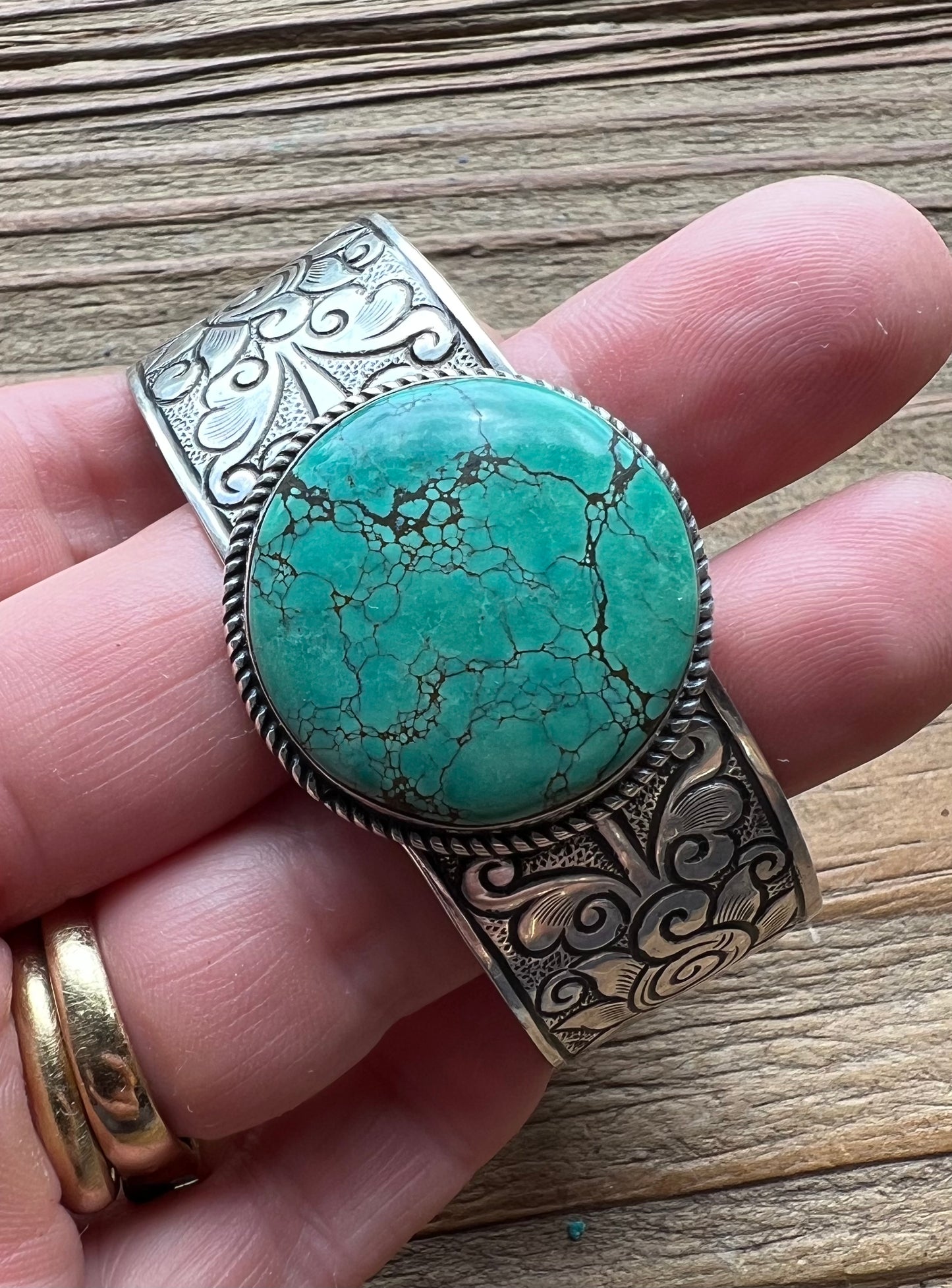 Turquoise and Sterling Silver Cuff
