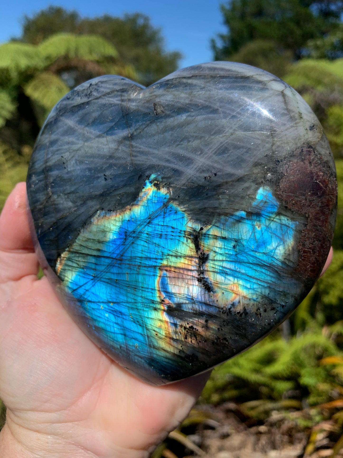 Labradorite Heart