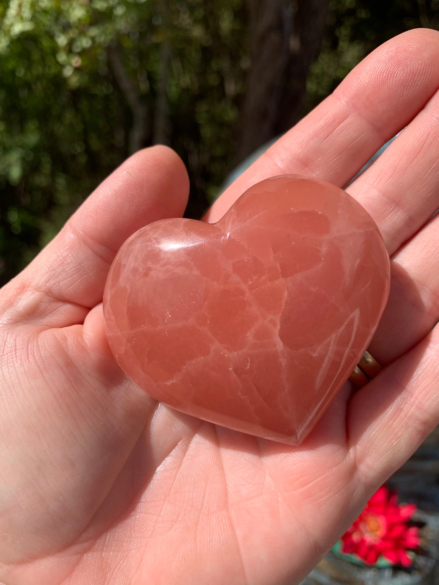 Rose Calcite Heart