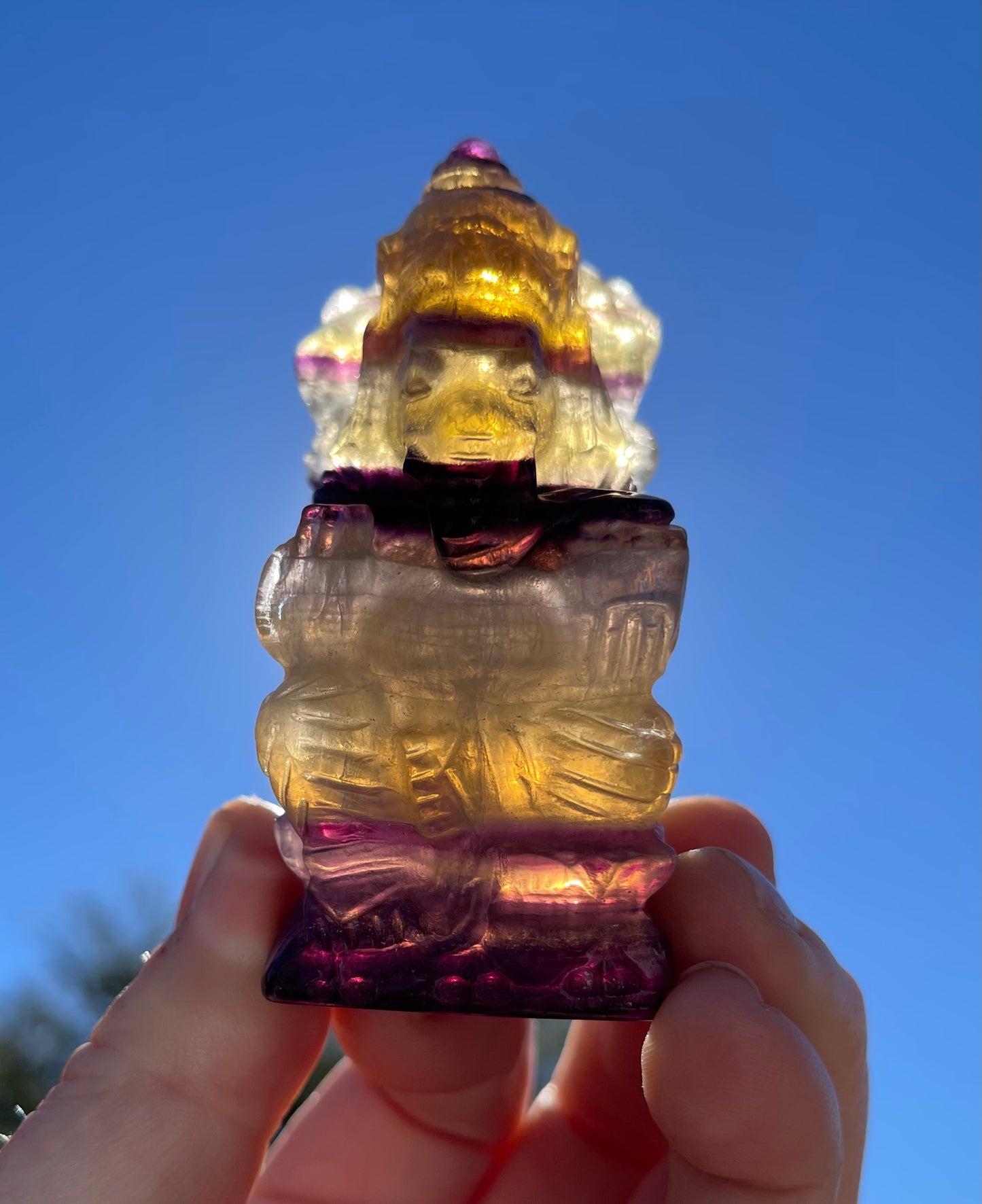 Rainbow Fluorite Ganesha