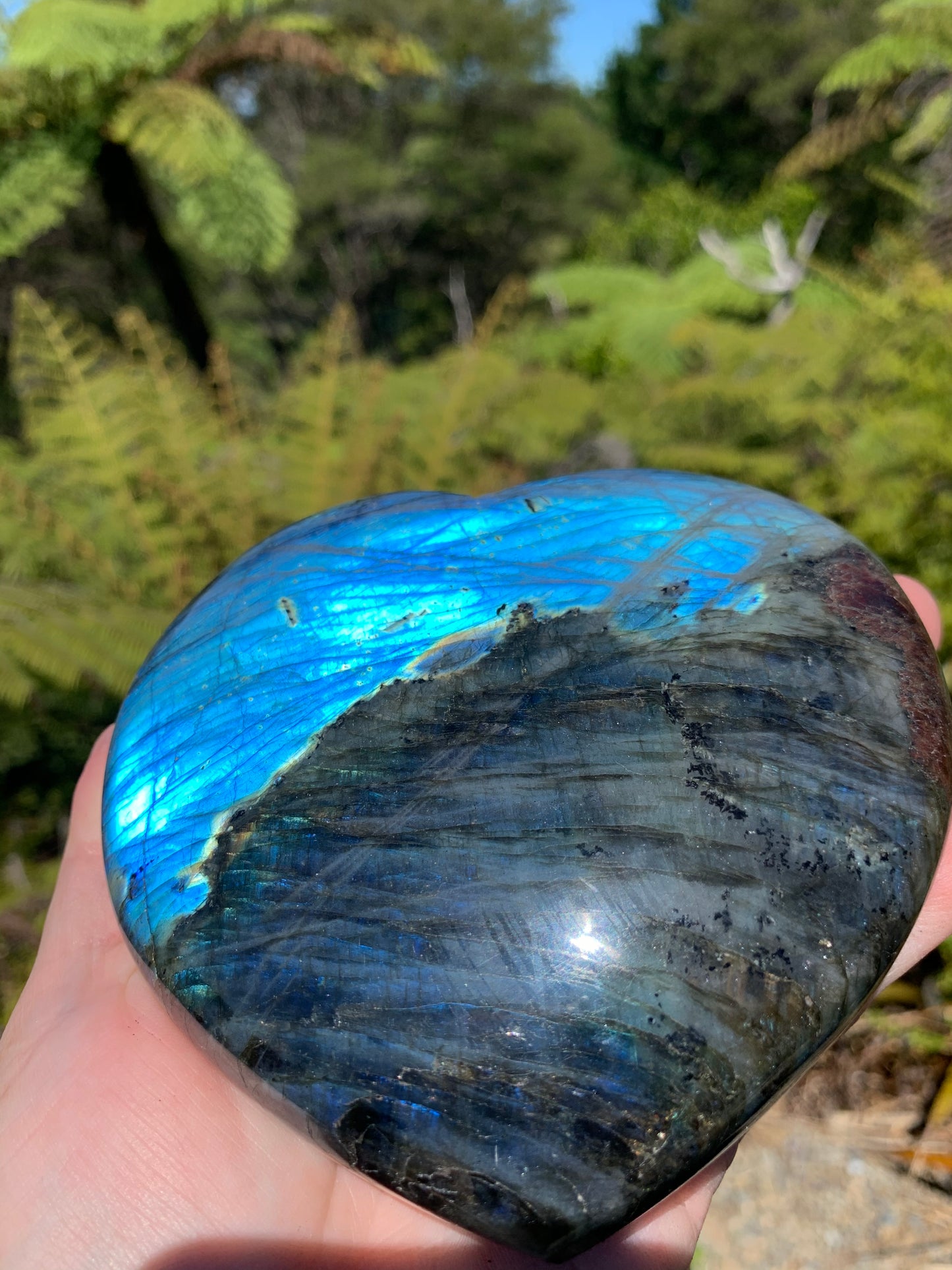 Labradorite Heart