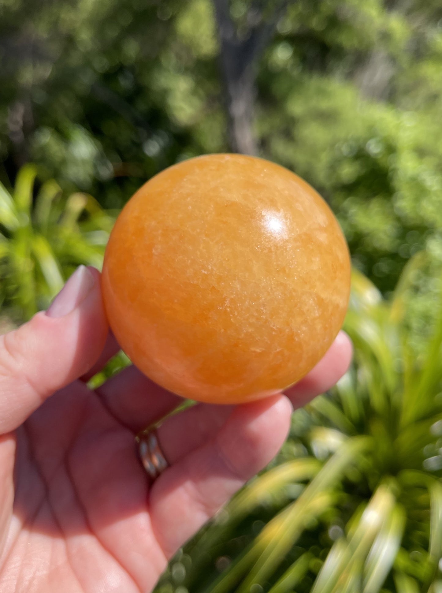 Orange Sherbet Calcite Sphere