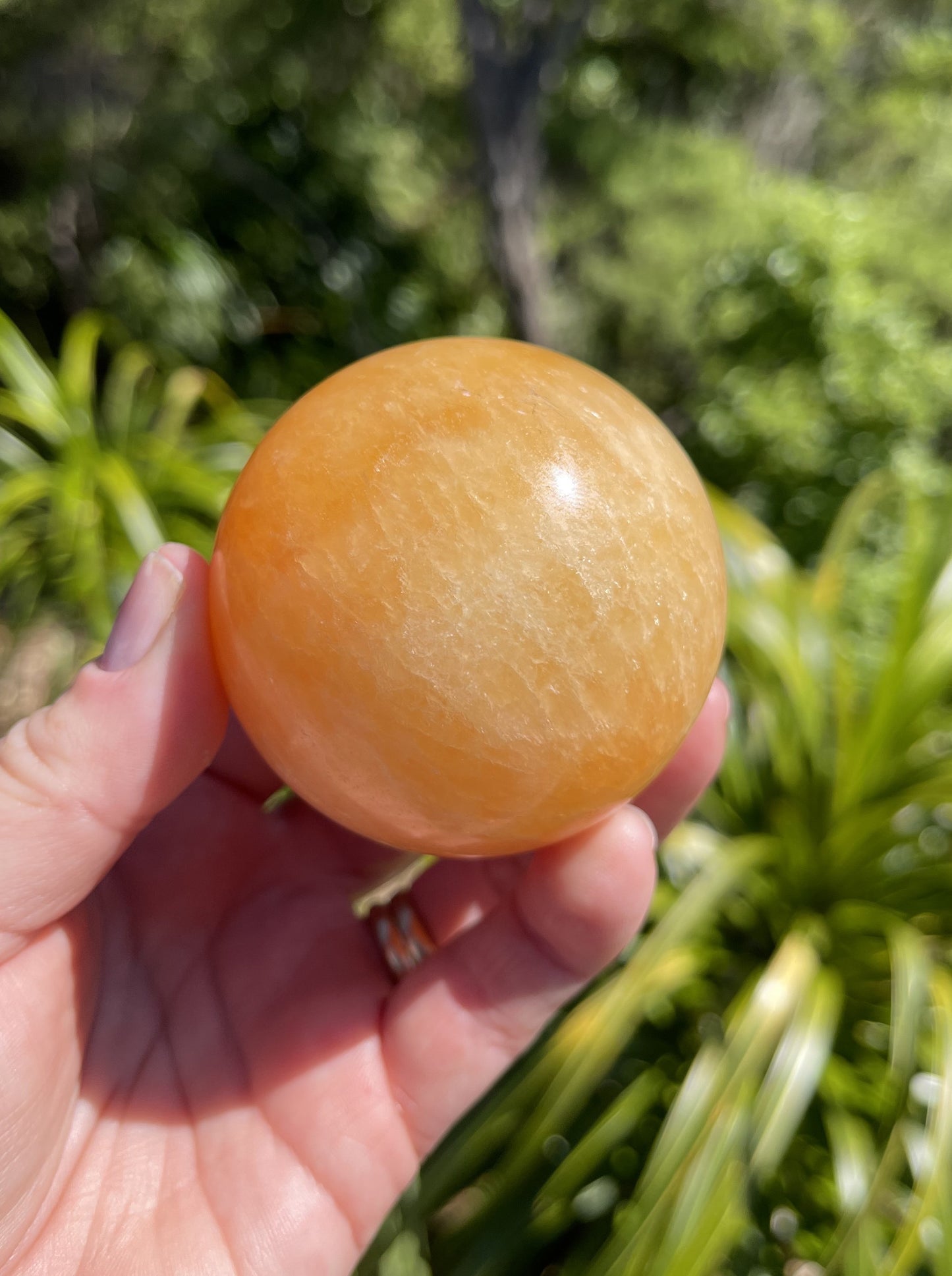 Orange Sherbet Calcite Sphere