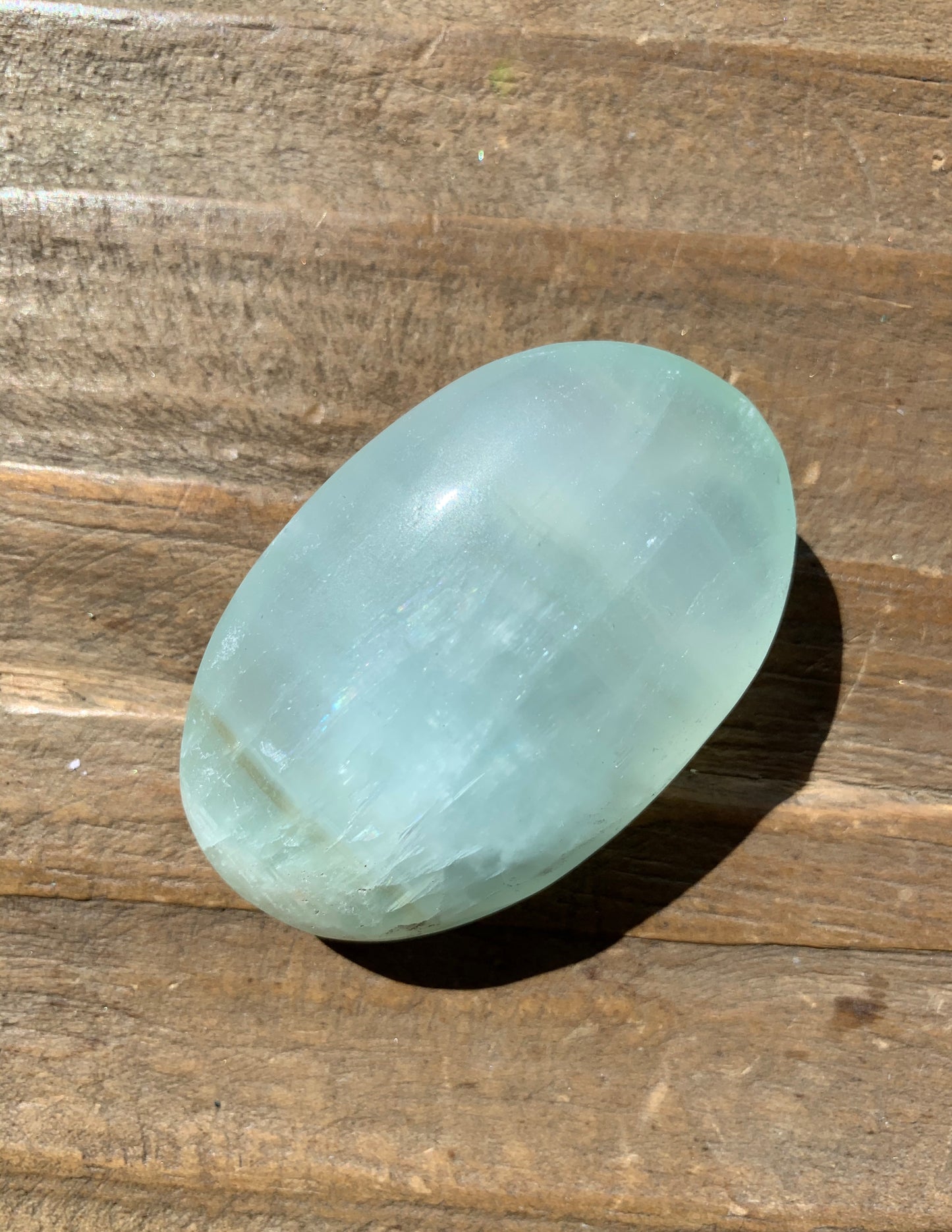 Caribbean Blue Calcite/Aragonite Palm Stone