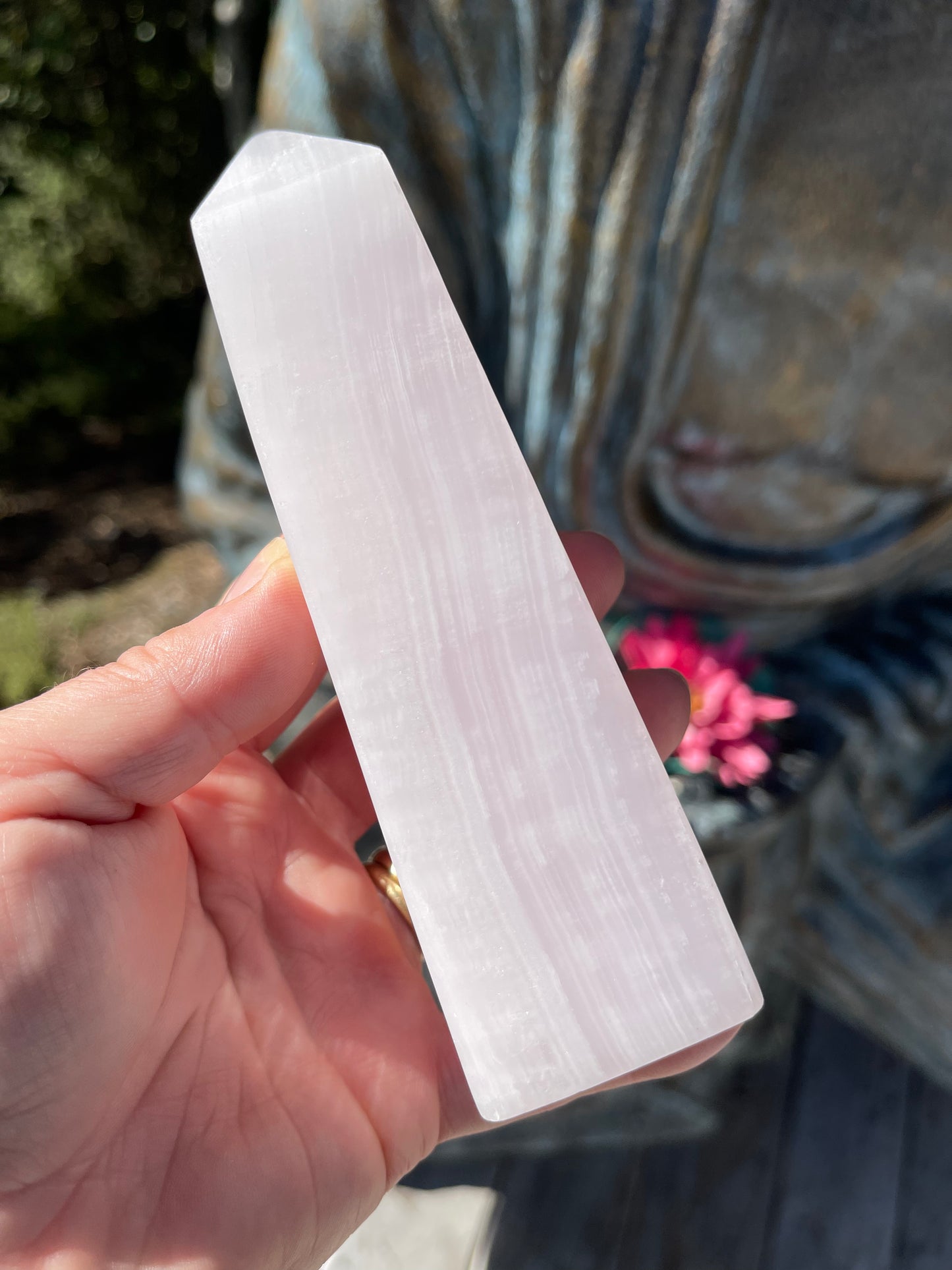 Pink Mangano Calcite Obelisk
