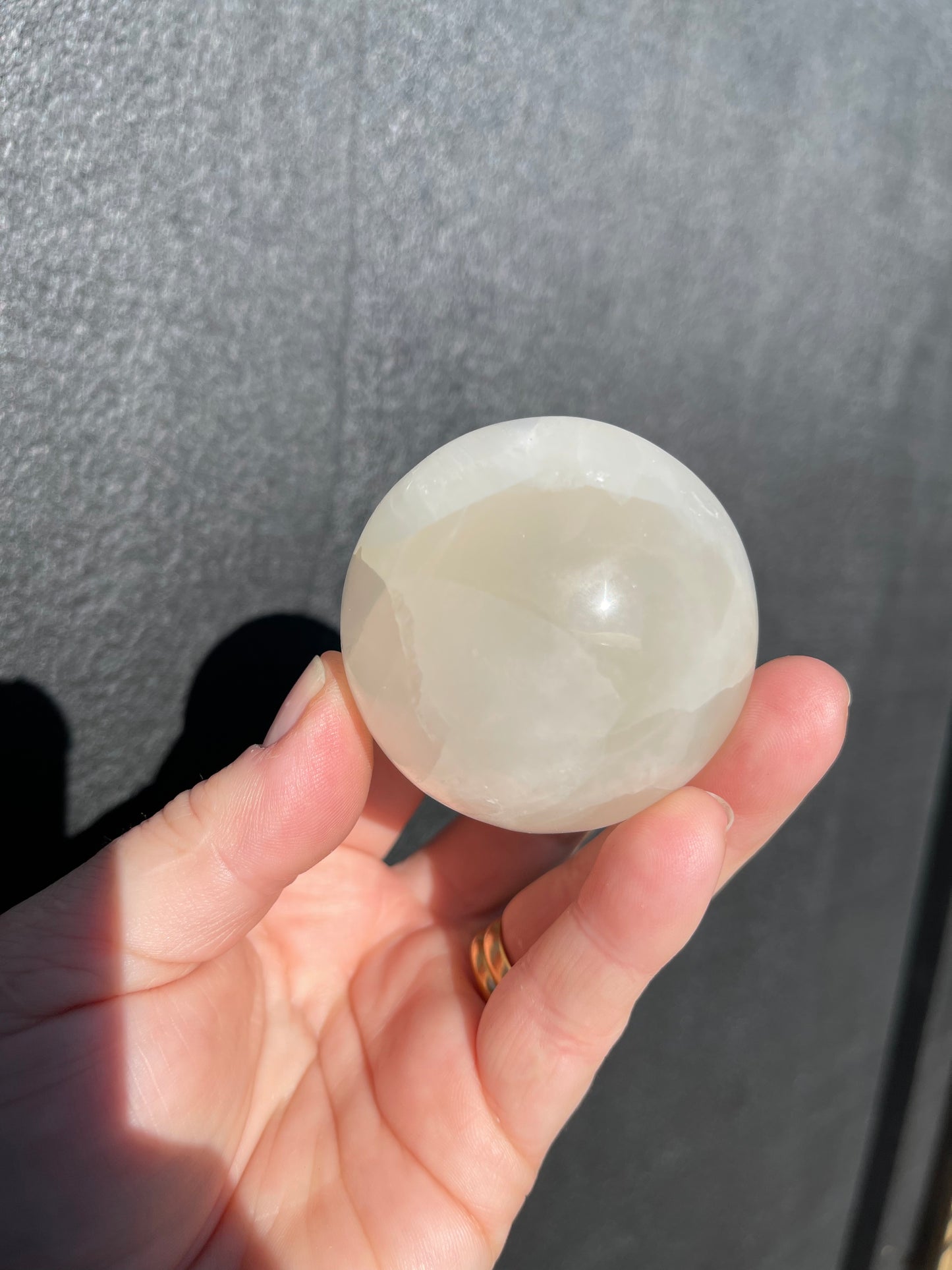 White Calcite Sphere