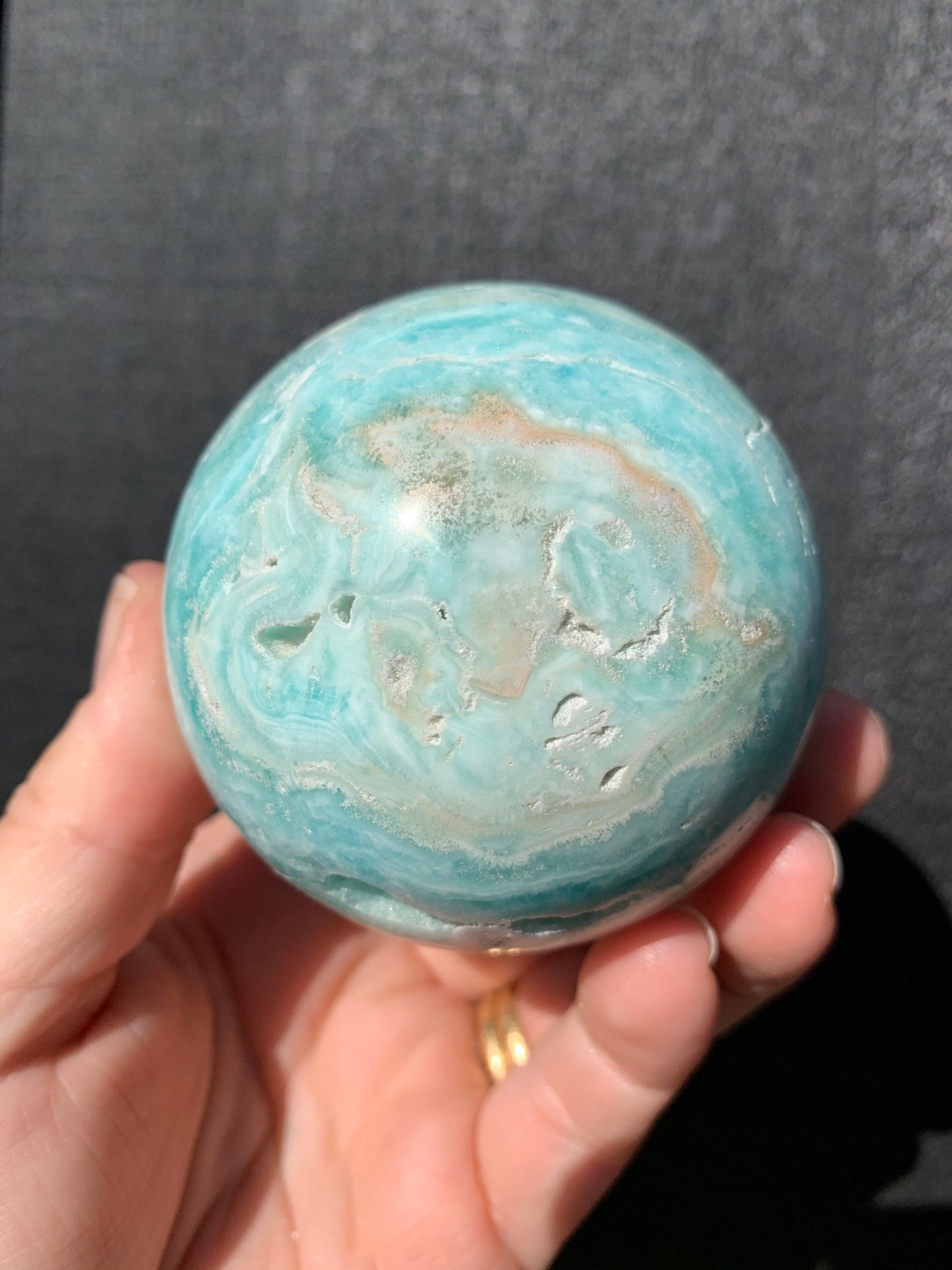 Blue Calcite/Aragonite Sphere