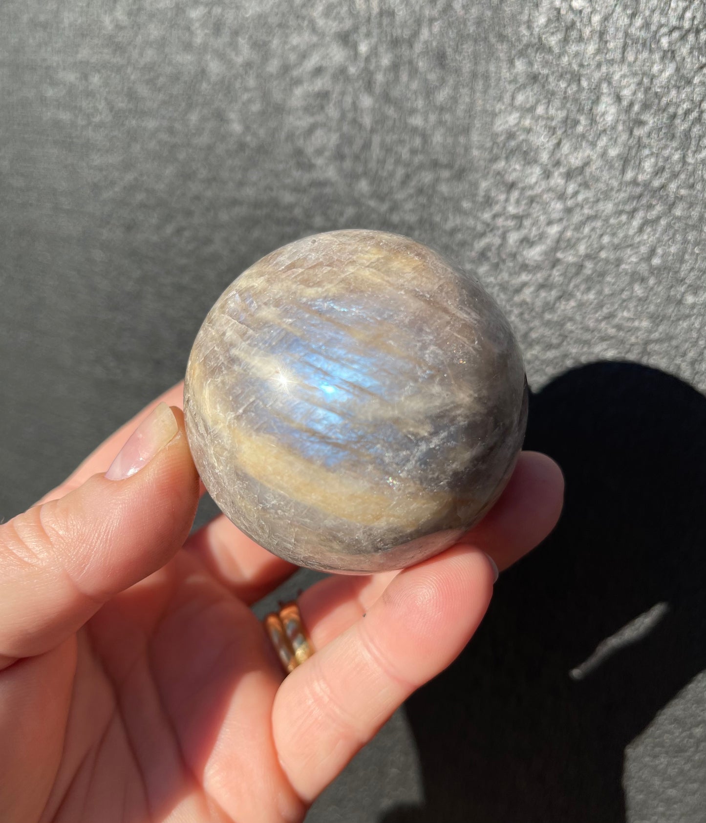 Moonstone Sphere, Blue Flash