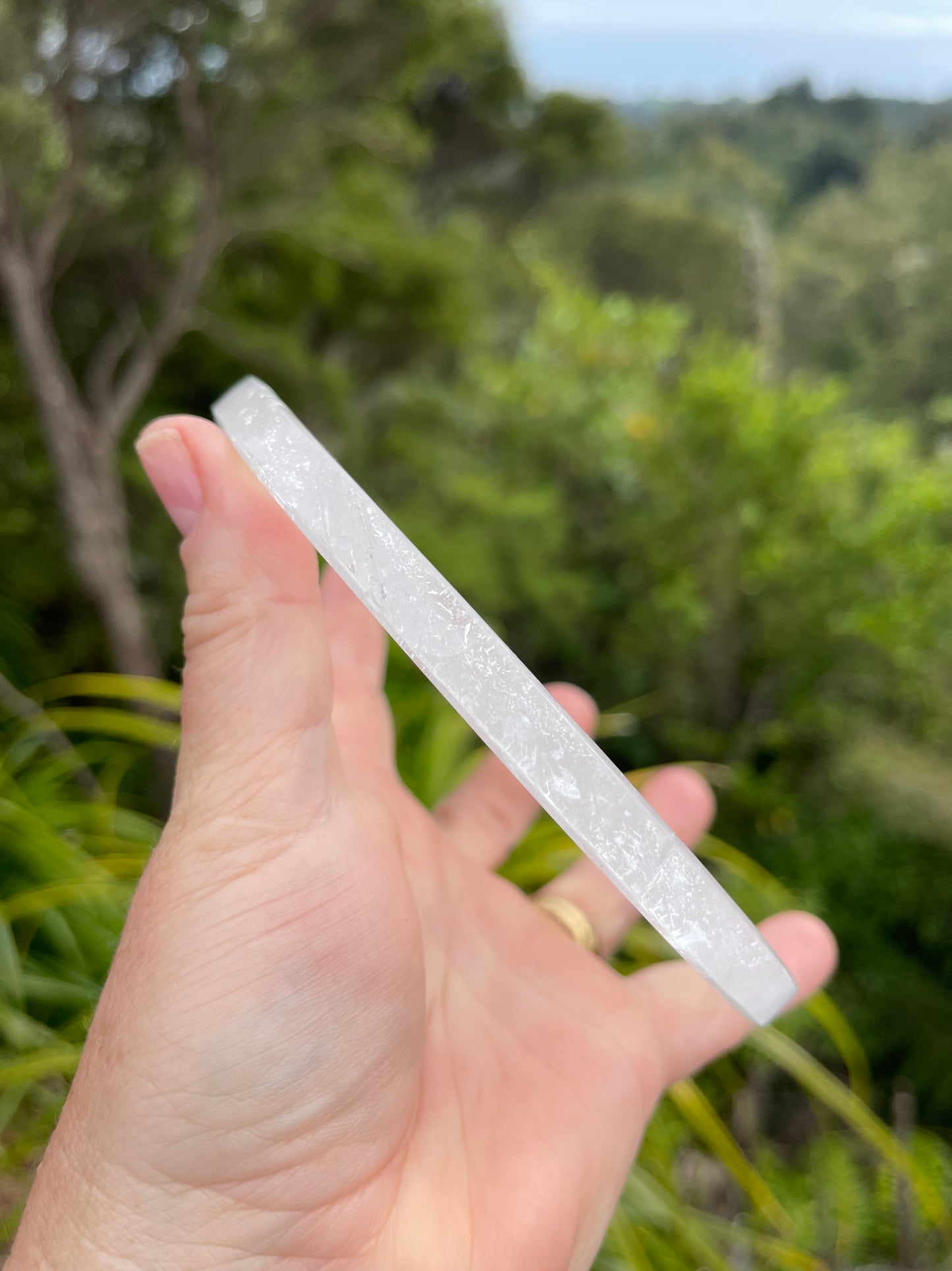 Clear Quartz Grid Plate