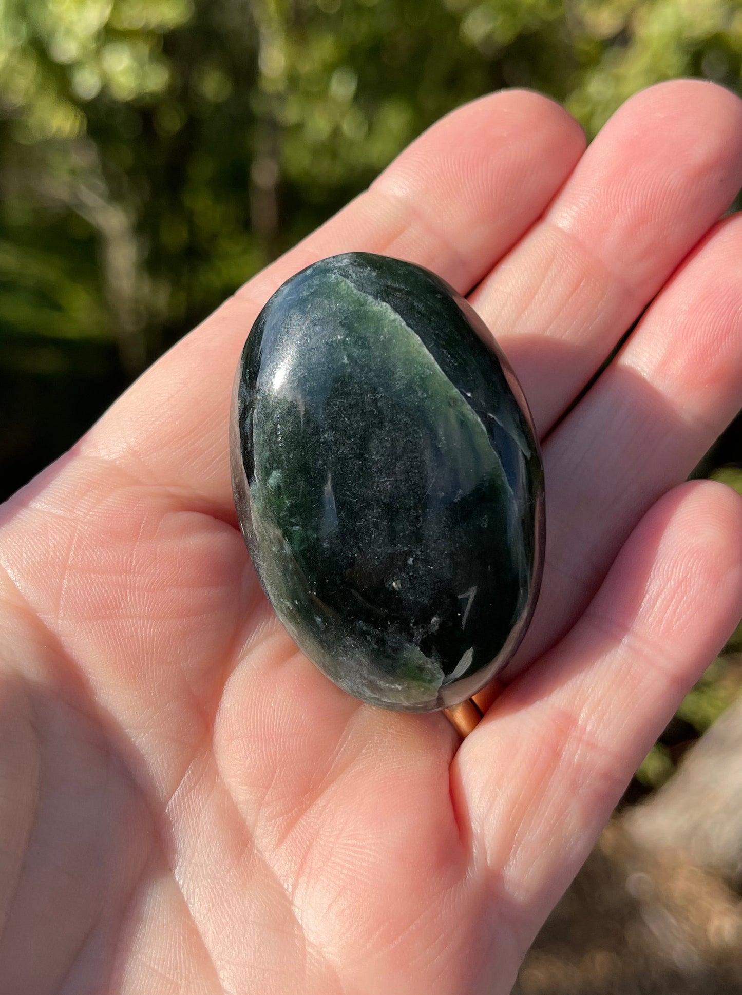 Nephrite Jade Palm stone