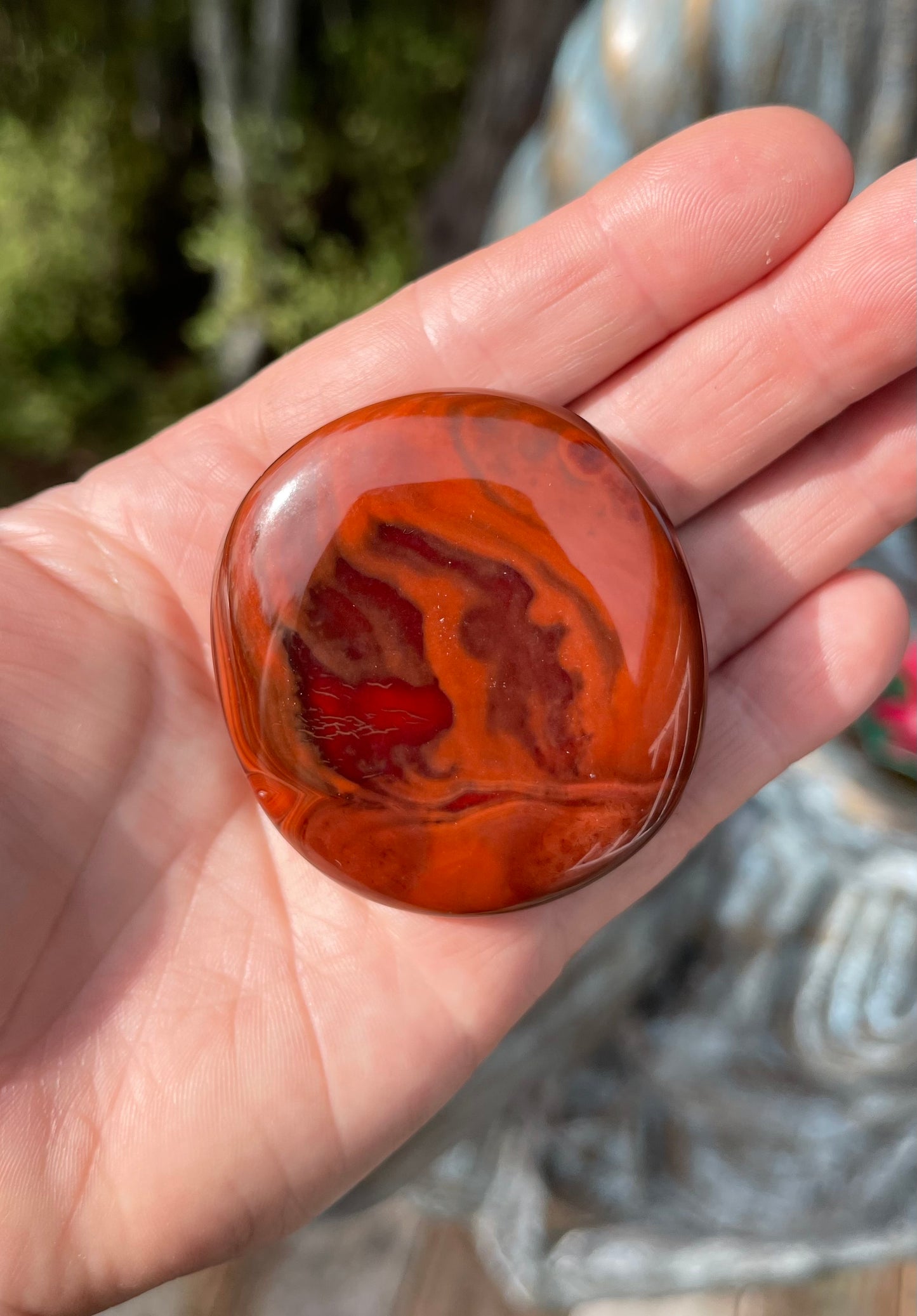 Banded Agate Palm Stone, Dyed